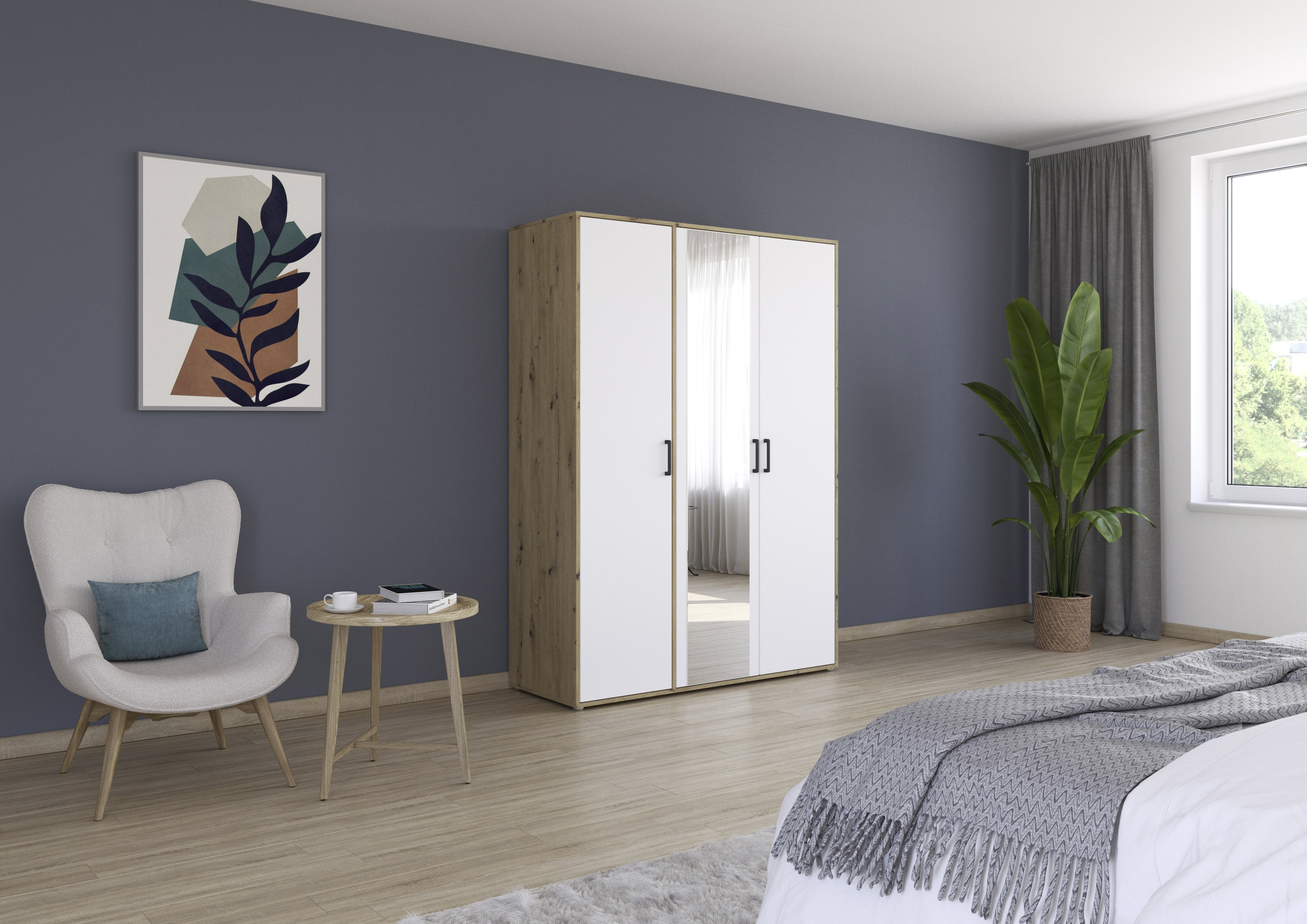 Drehtürenschrank, Dekor-Druck Eiche Artisan - MyStyle 3055