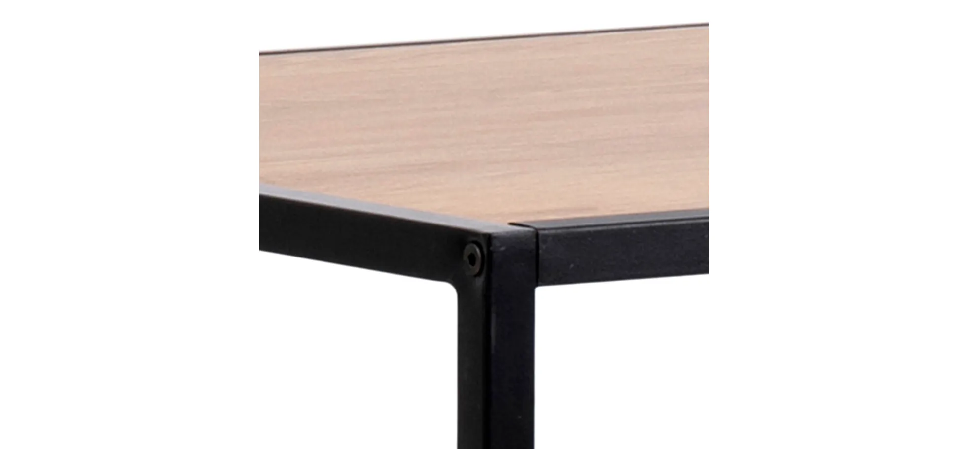 Bartisch - LB ca. 120x60 cm, Wildeiche Nachbildung, Schwarz