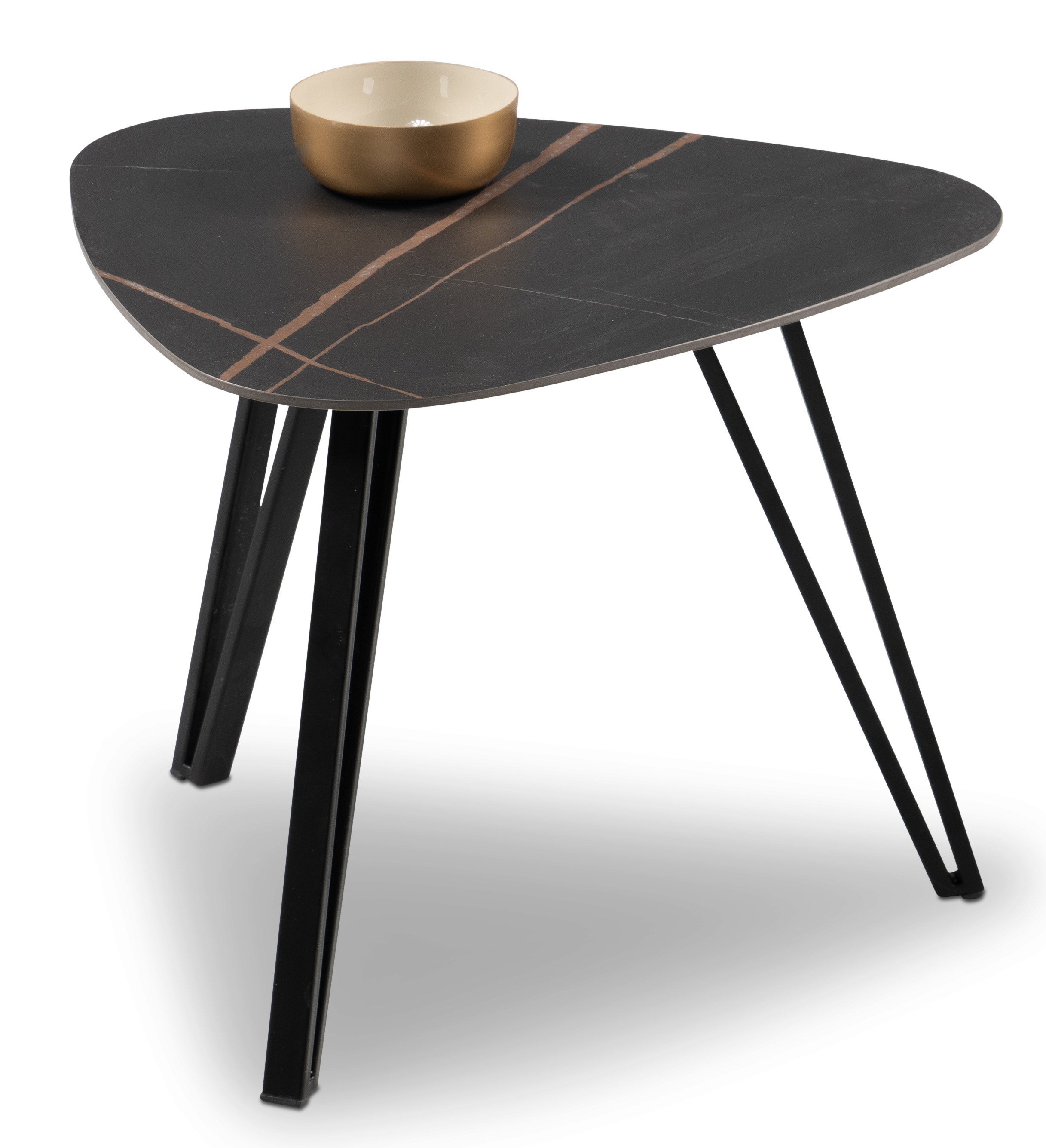 Couchtisch, Stein dunkel, 45 cm breit - Mabou
