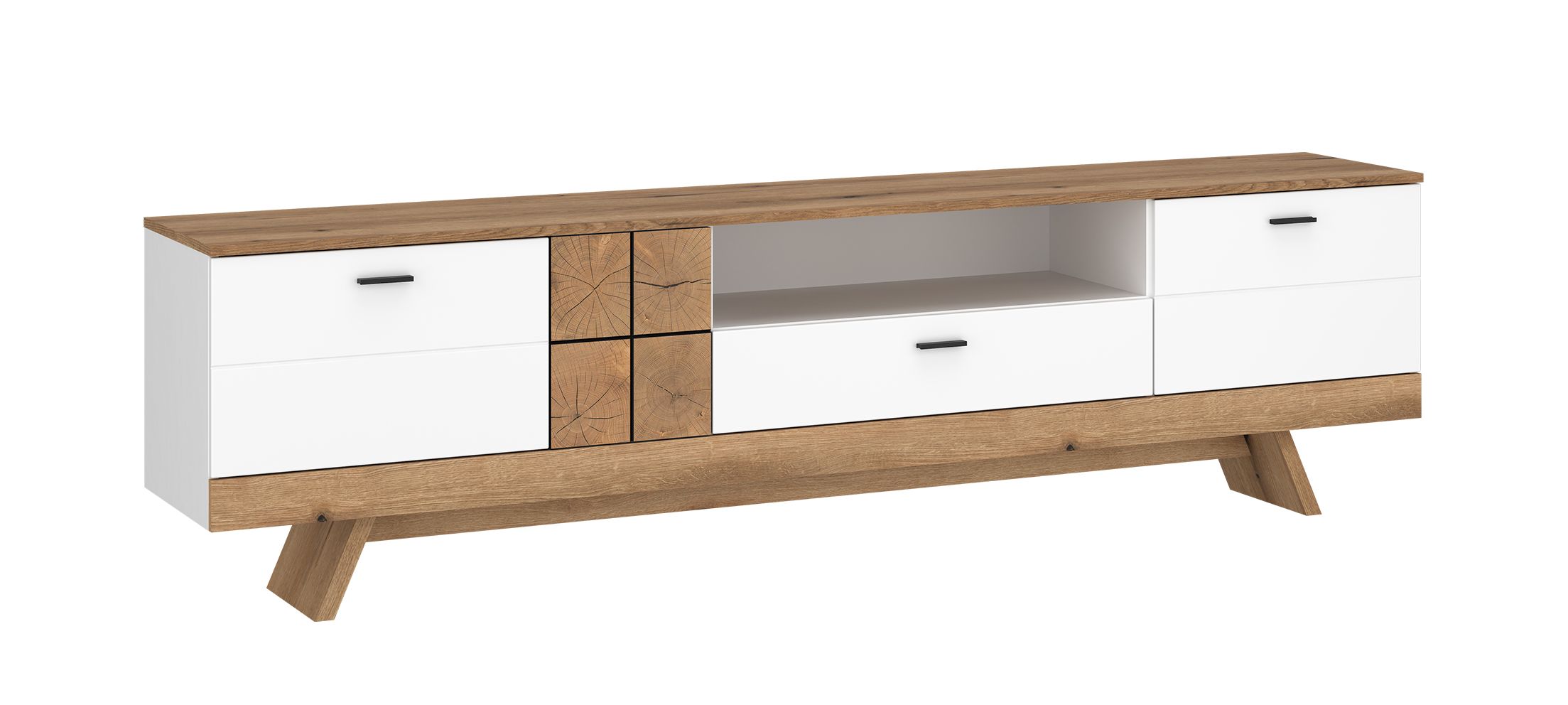 Lowboard, Eiche, Alpinweiß - MyStyle 1019