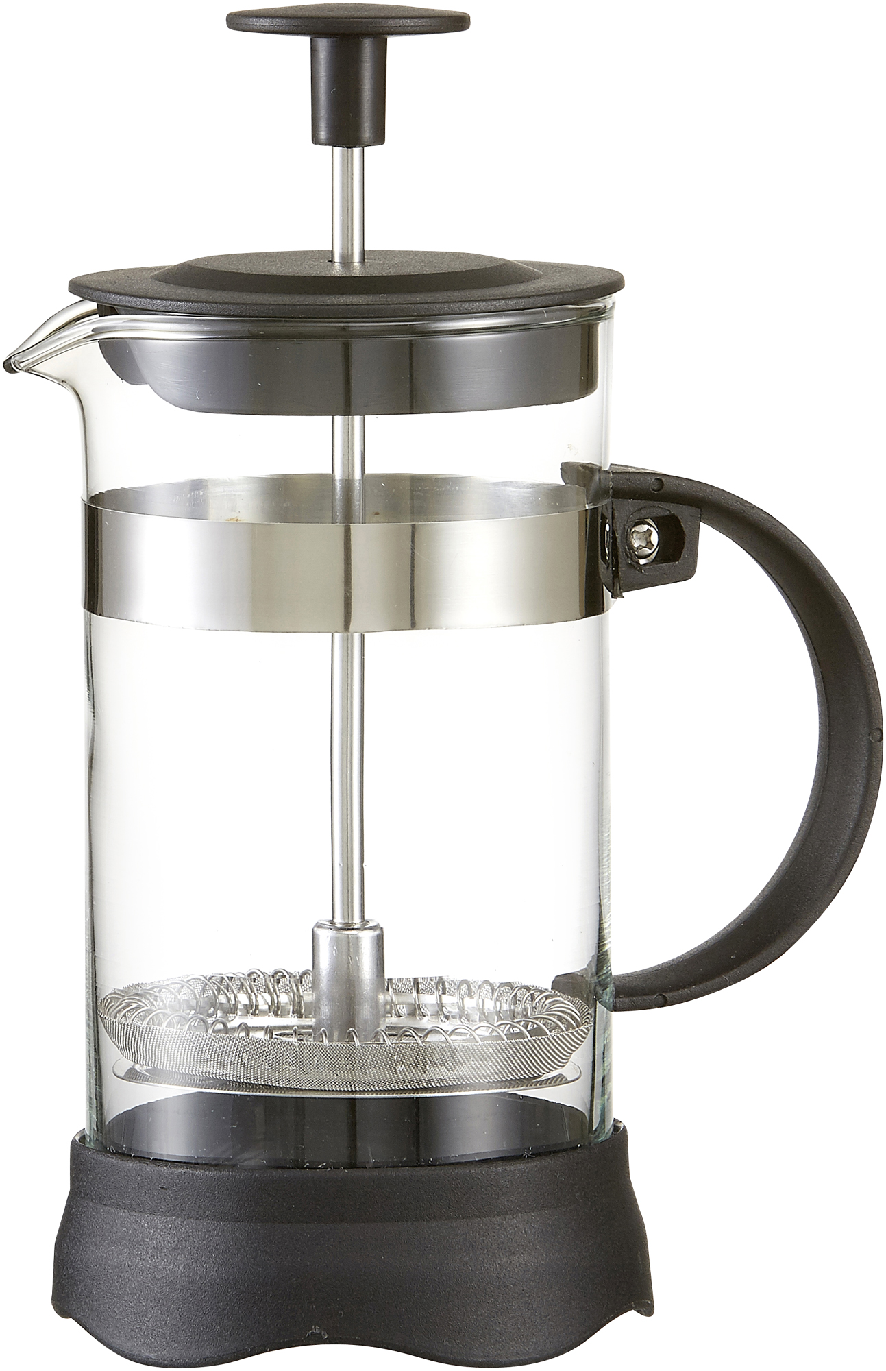 Milchschäumer/Kaffeebereiter Vista 350 ml - Borosilikatglas, Edelstahl u. Kunststoff, zylindr.