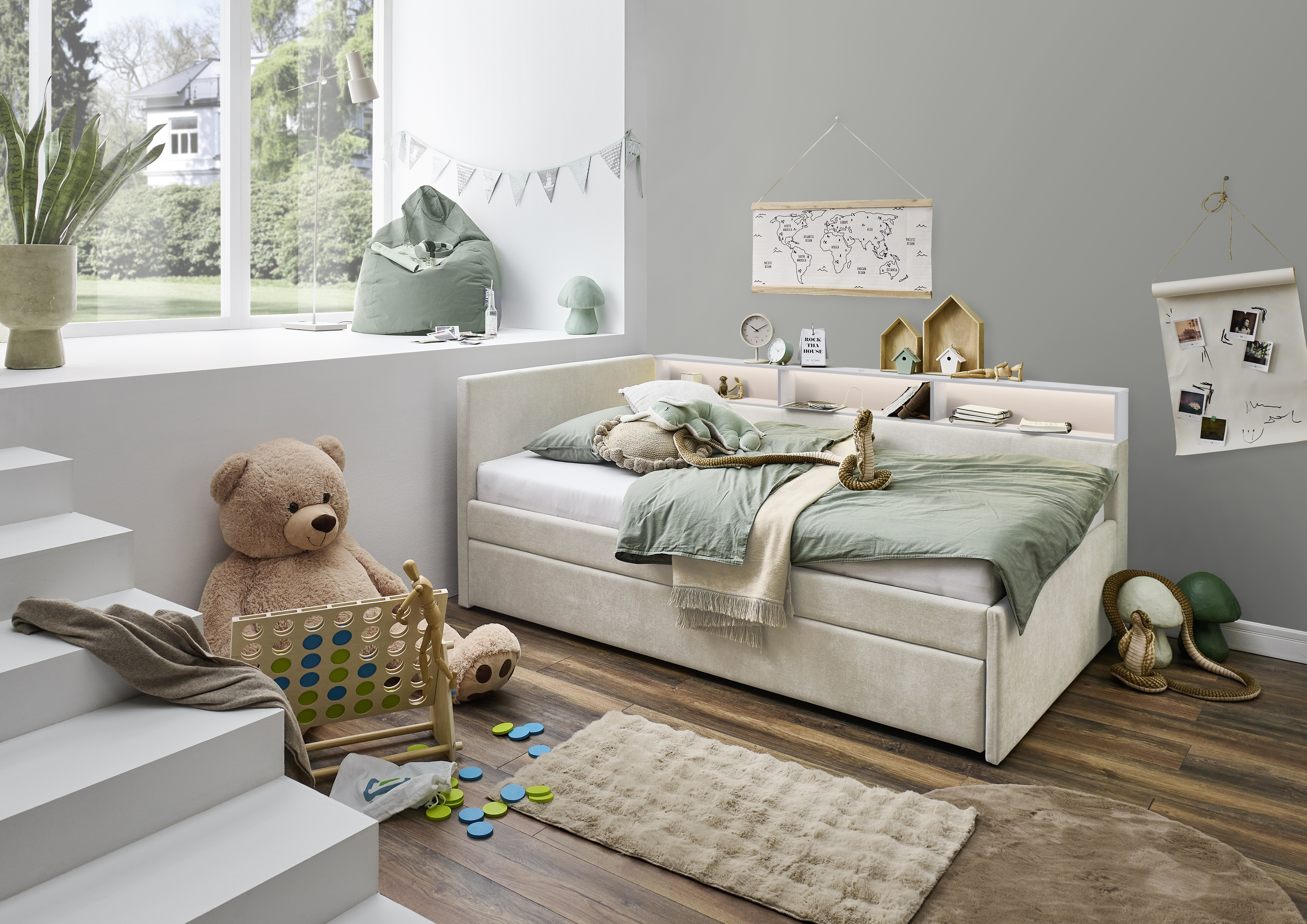 Bettgestell mit Tandemliege und Schaummatratze - MyStyle 3115