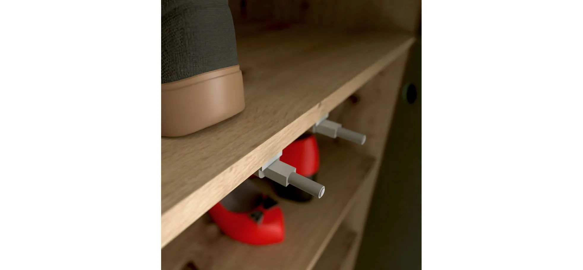 Schuhschrank, Artisan Oak, 3 Türen - Faid