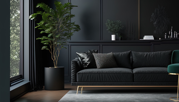 Black Friday bei MEYERHOFF • Wohnzimmer in schwarz eingerichtet