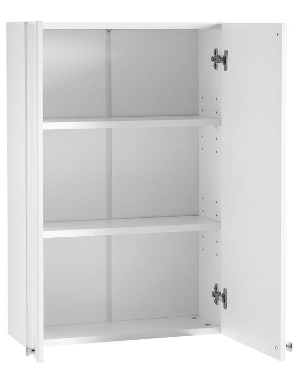 Wandschrank, weiß HG, 2 Türen, 2 Böden - QUICKSET - 955