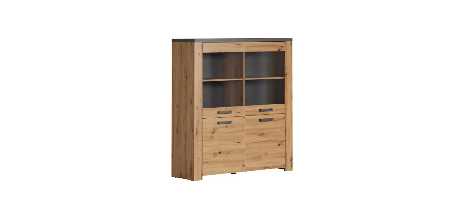 Highboard - Eiche Dekor, Graphit