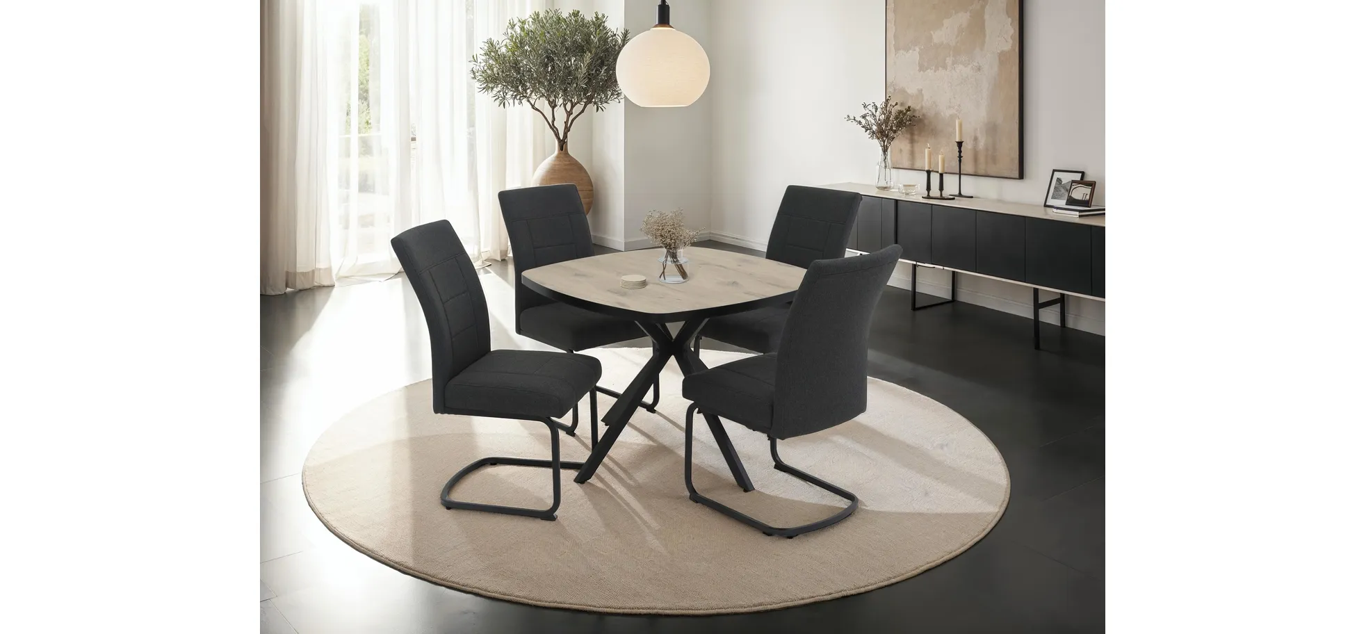 Schwingstuhl, Webstoff Anthrazit - MyStyle 4017