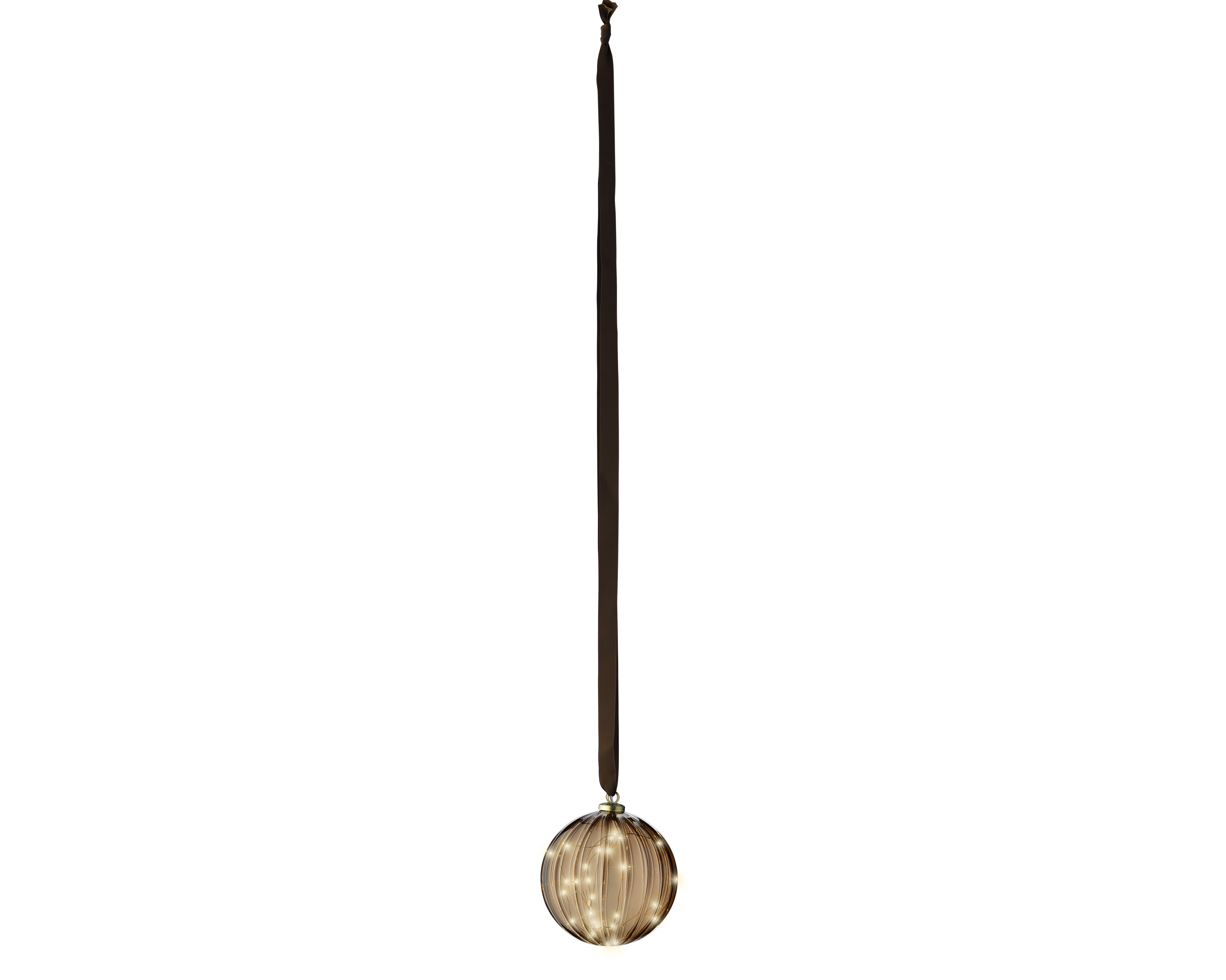 Micro LED Kugel - braun, Ø14.00cm-30L