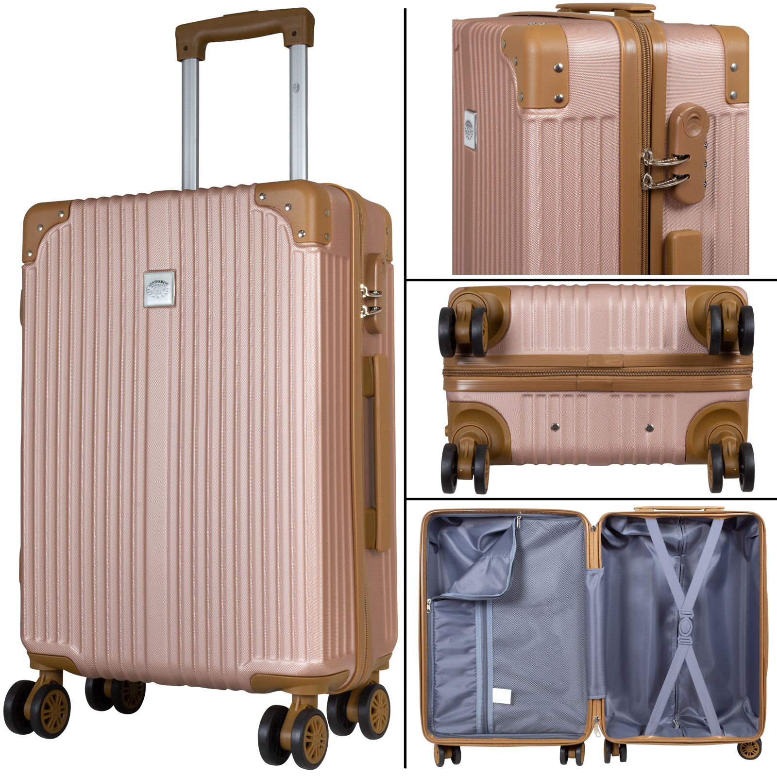 Koffer Barbados, groß - 77cm, doppelräder, rosegold