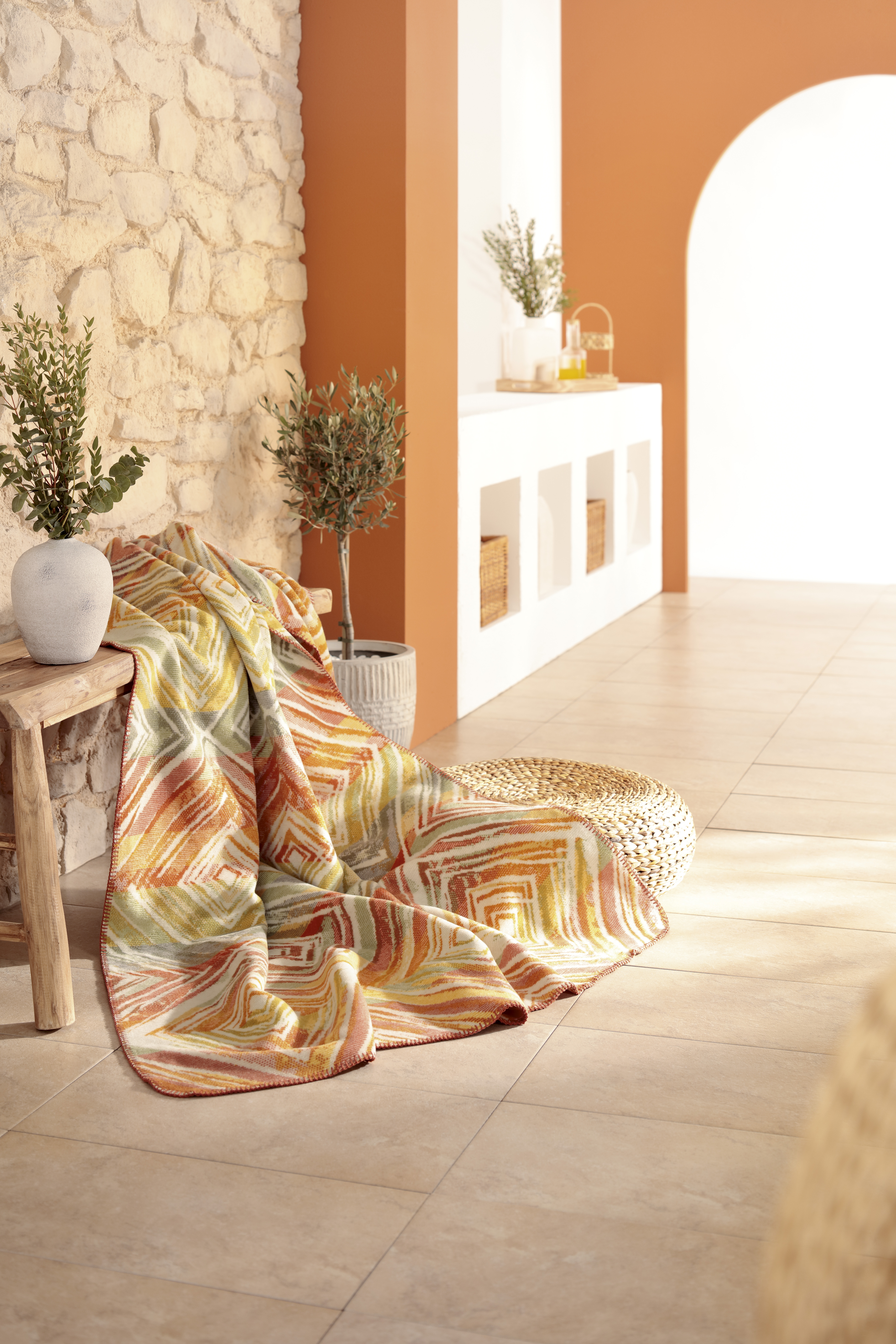 Wohndecke Sunset Diamonds - ca. 150 x 200cm