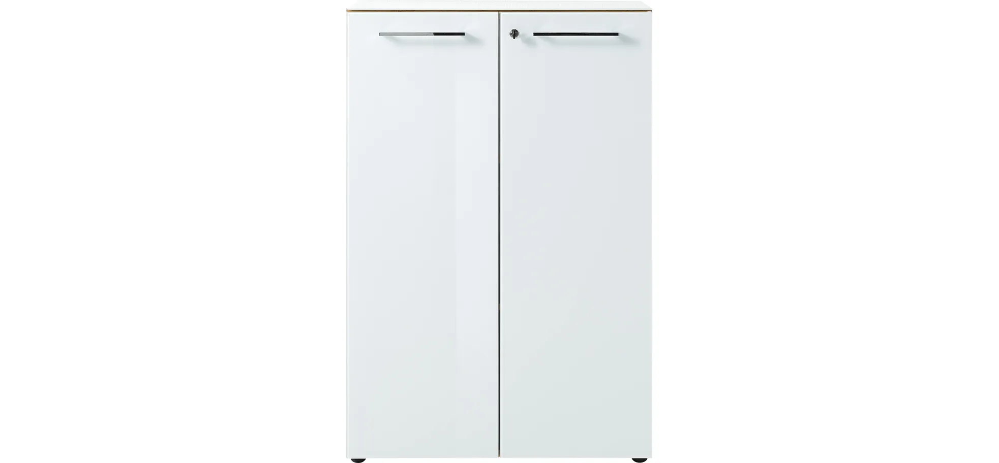 Aktenschrank GWEN - B ca. 80 cm, Eiche Nachbildung, Weiß