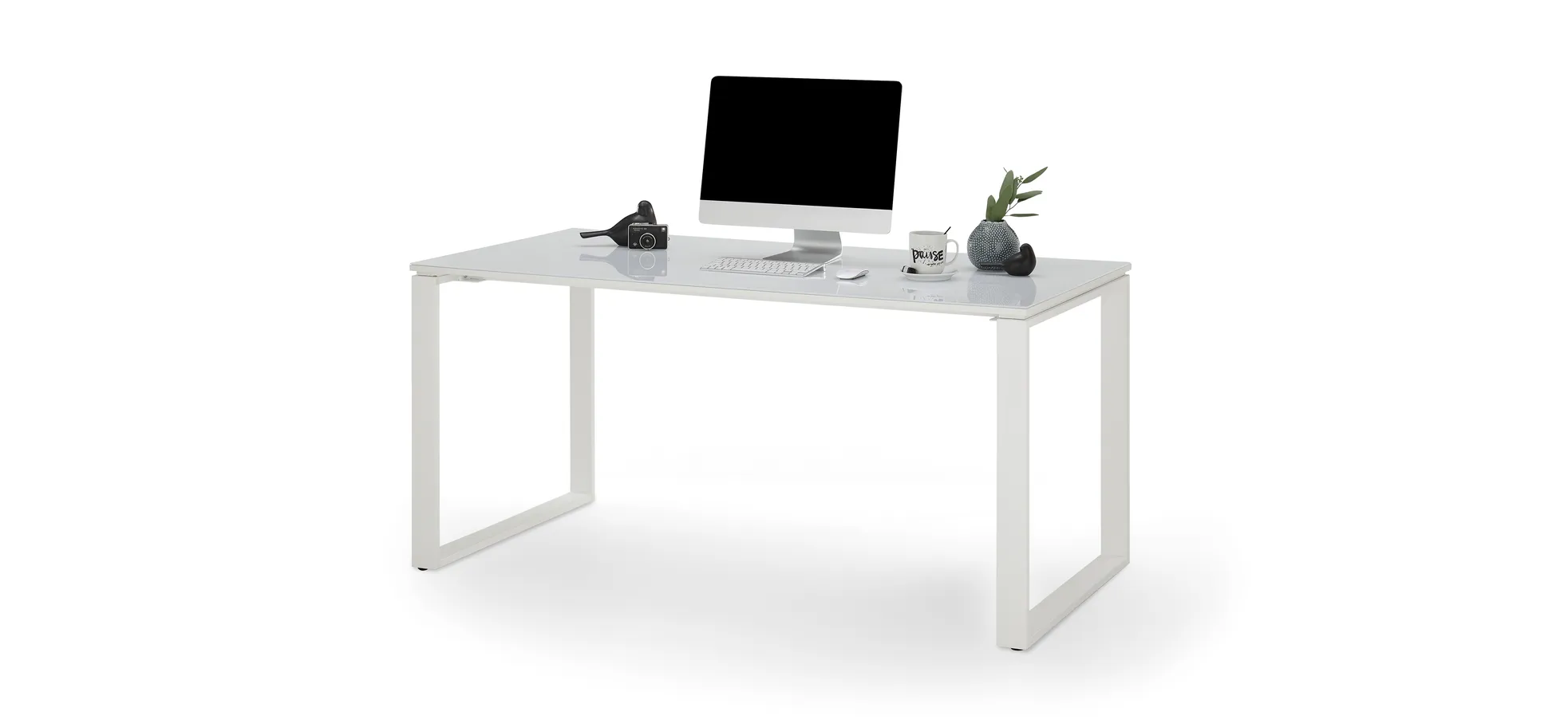 Schreibtisch GWEN - LB ca. 160x80cm, Weiß
