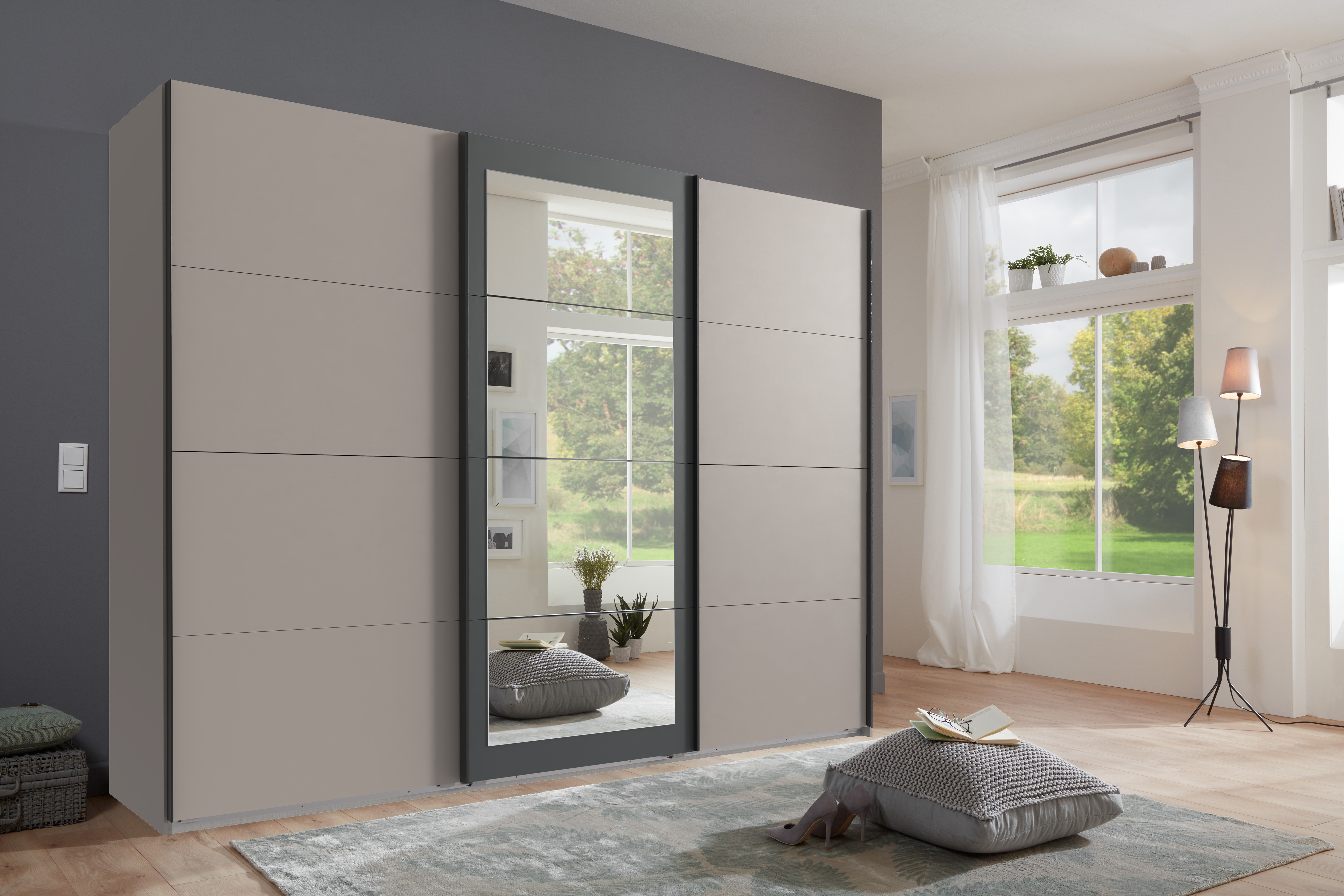 Schwebetürenschrank, saharagrau - MyStyle 3040