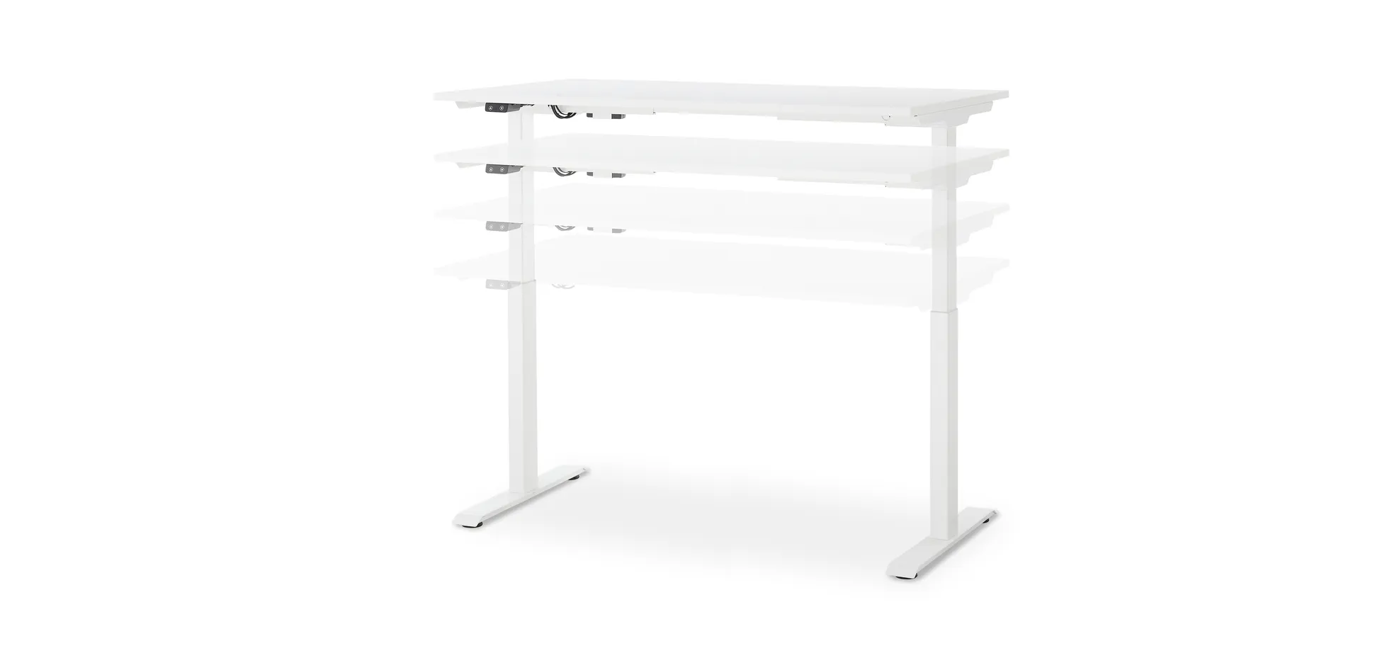 Schreibtisch GELI - höhenverstellbar, LB ca. 140x80 cm, Weiß