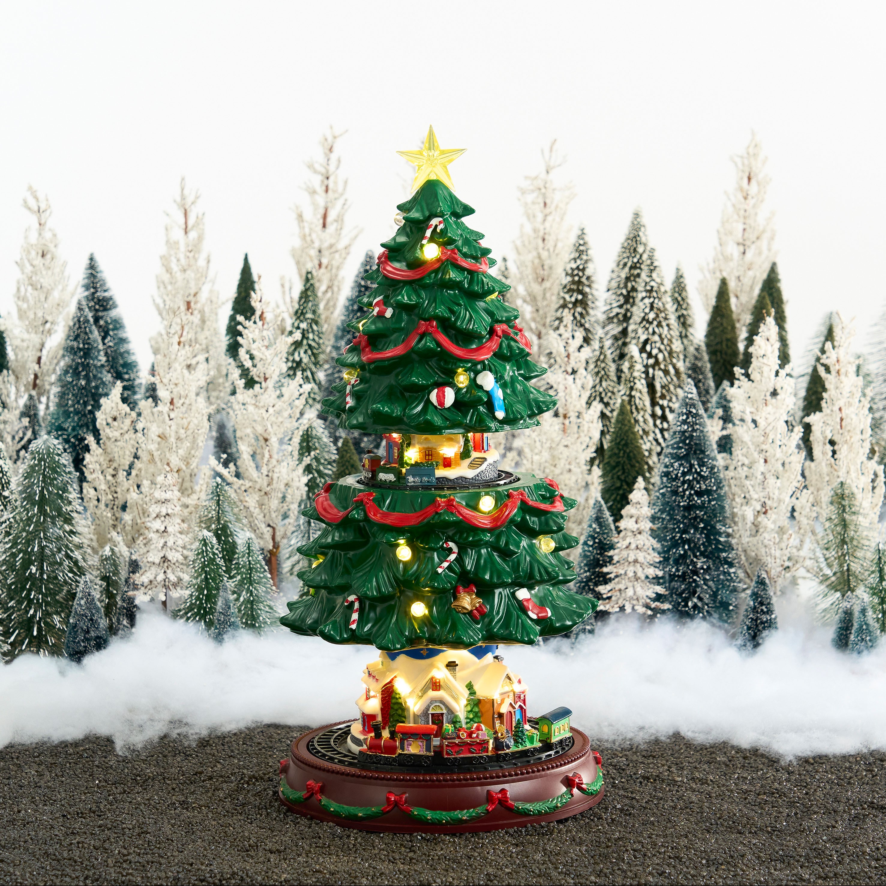 Weinachtsbaum mit Zug inklusive - h45,5xd23,5cm