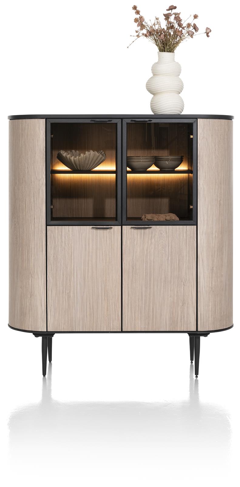 Highboard, HPL Marmeroptik onyx - Aramon - Xooon