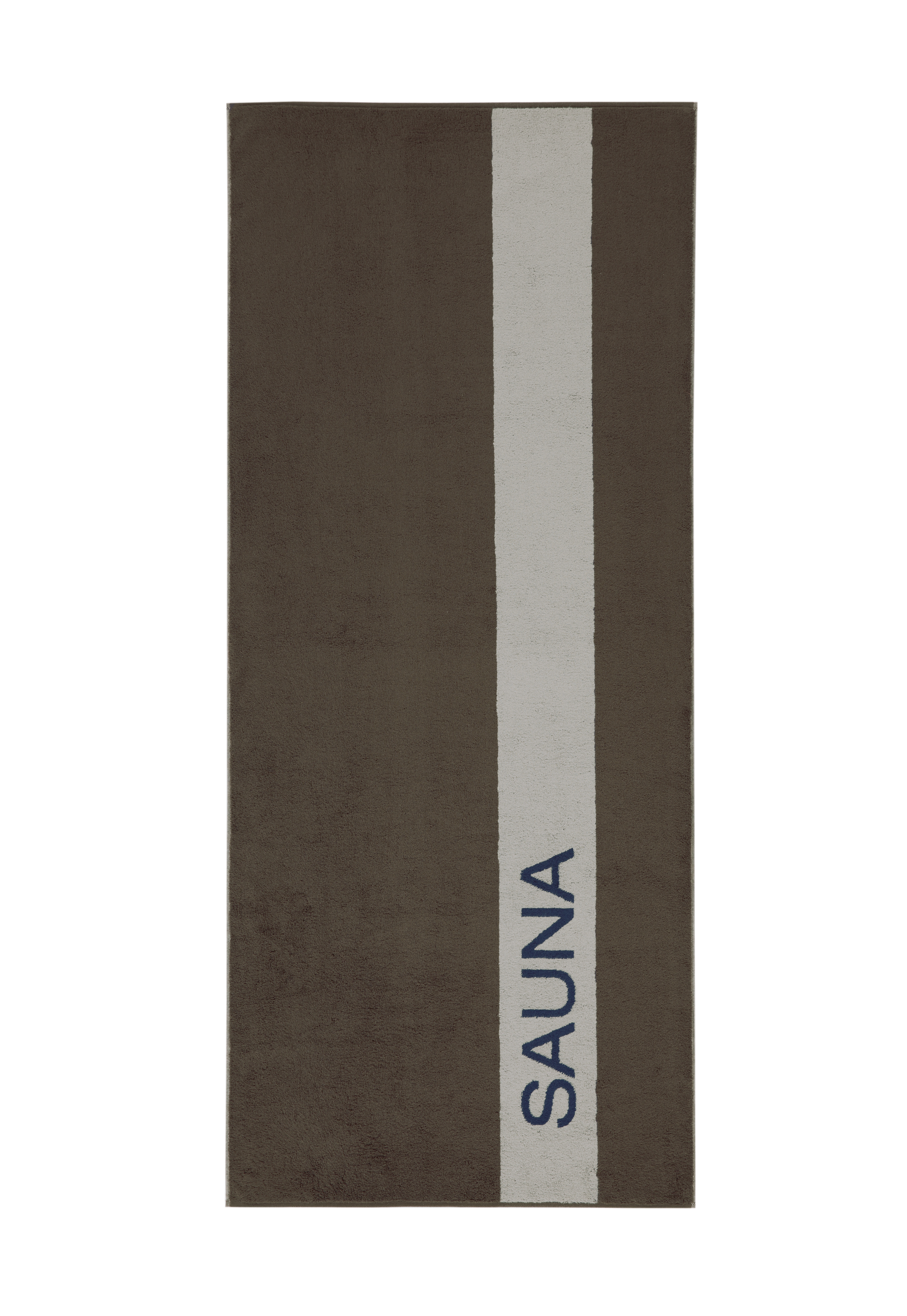 Saunatuch Sauna, mokka - 80x200cm, gemustert