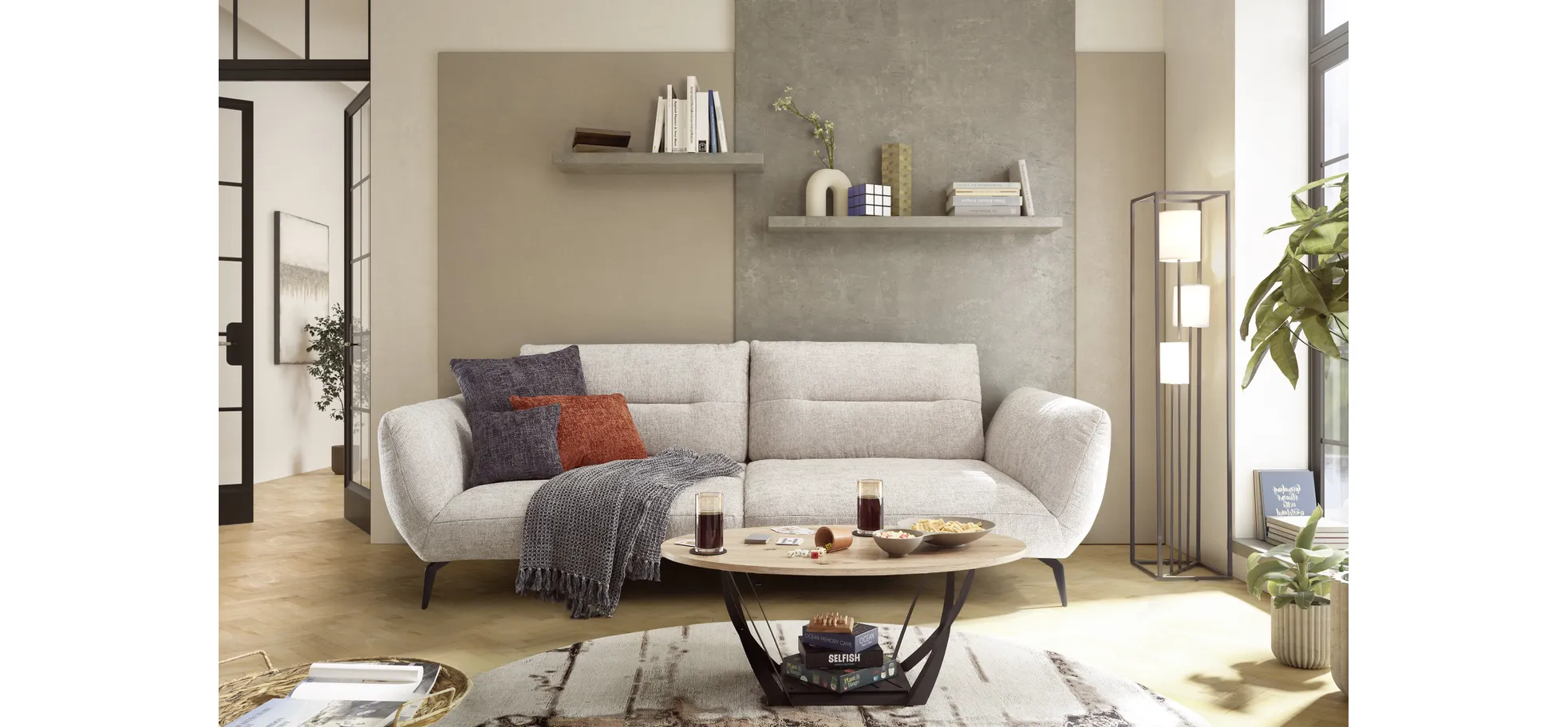 Couchtisch, Dekor Artisaneiche, 100 cm breit - Mirja