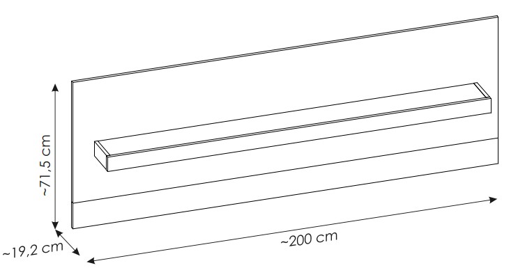 Wandboard, Kaschmir/Eiche - Walentina