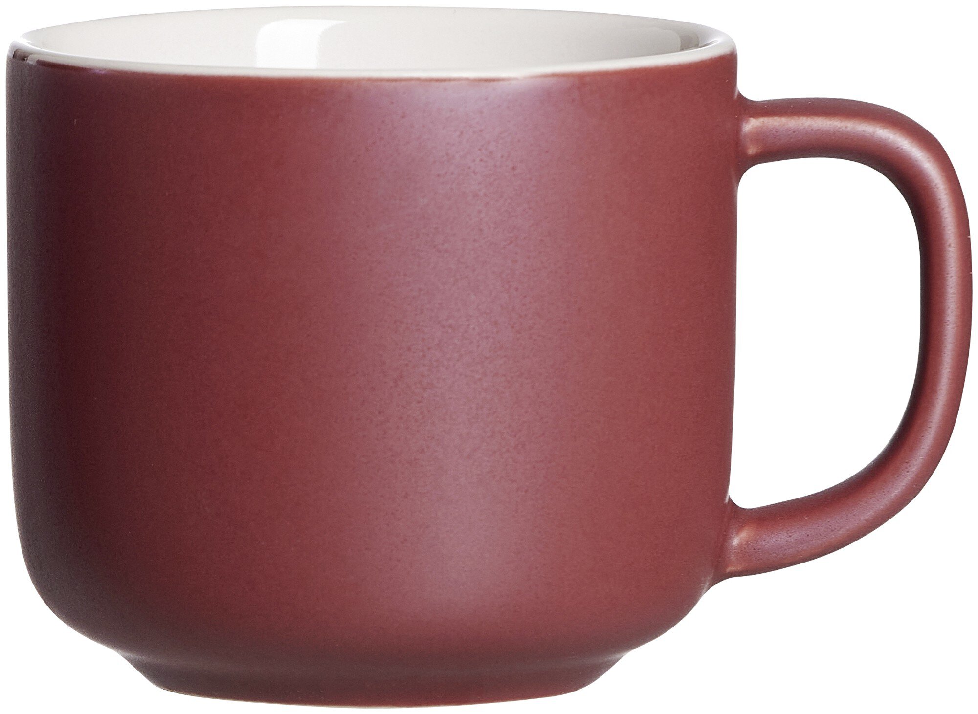 Obertasse Jasper Beere 240 ml - Steinzeug, spülmaschinenfest, zylindrisch, rot