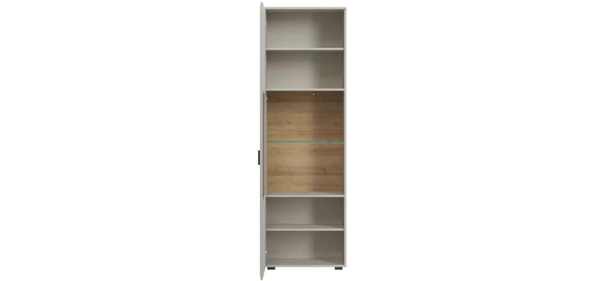 Vitrine, Kieselgrau, Front Eiche clay grey - Widela