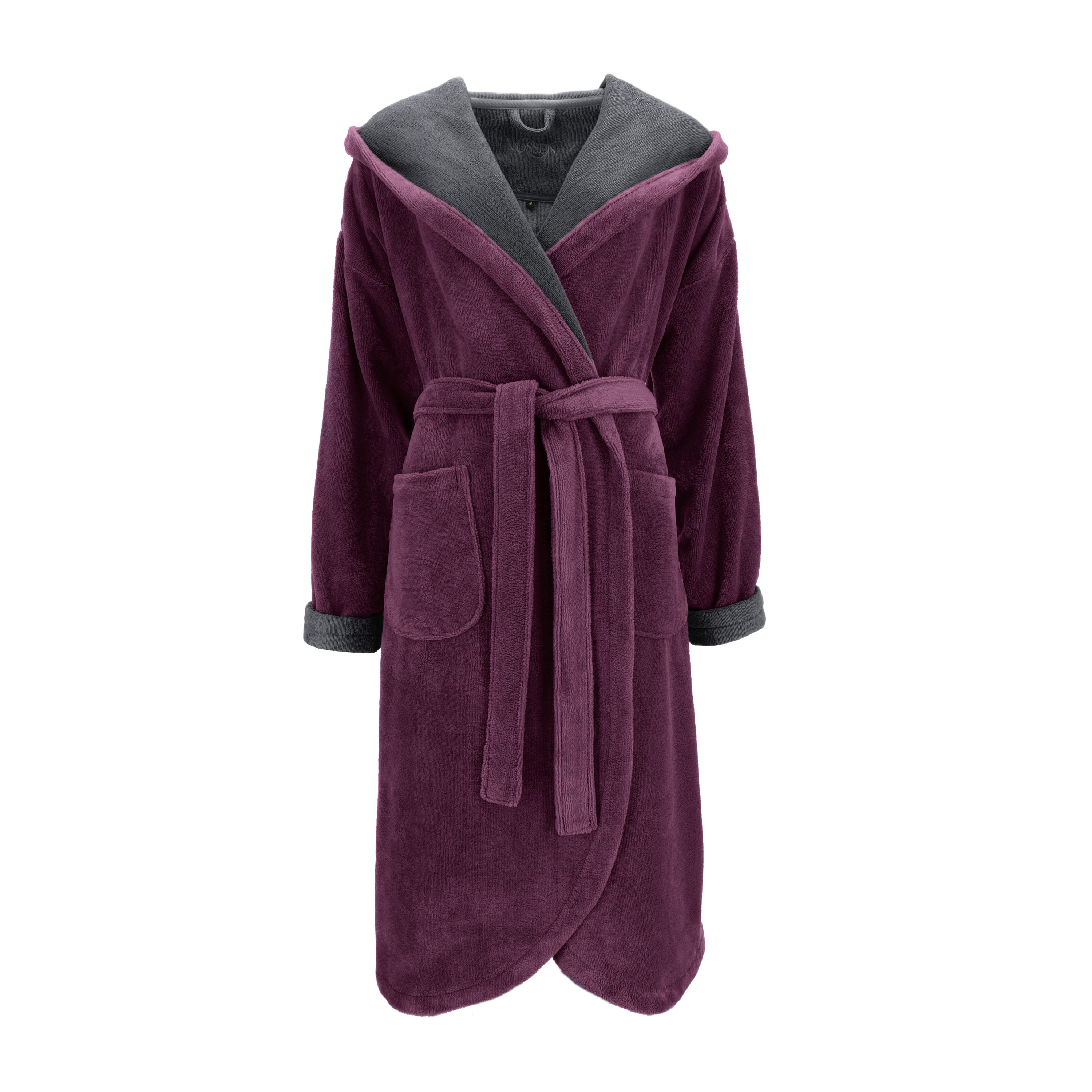 Damen-Bademantel Carmen elderberry graphit - Größe M