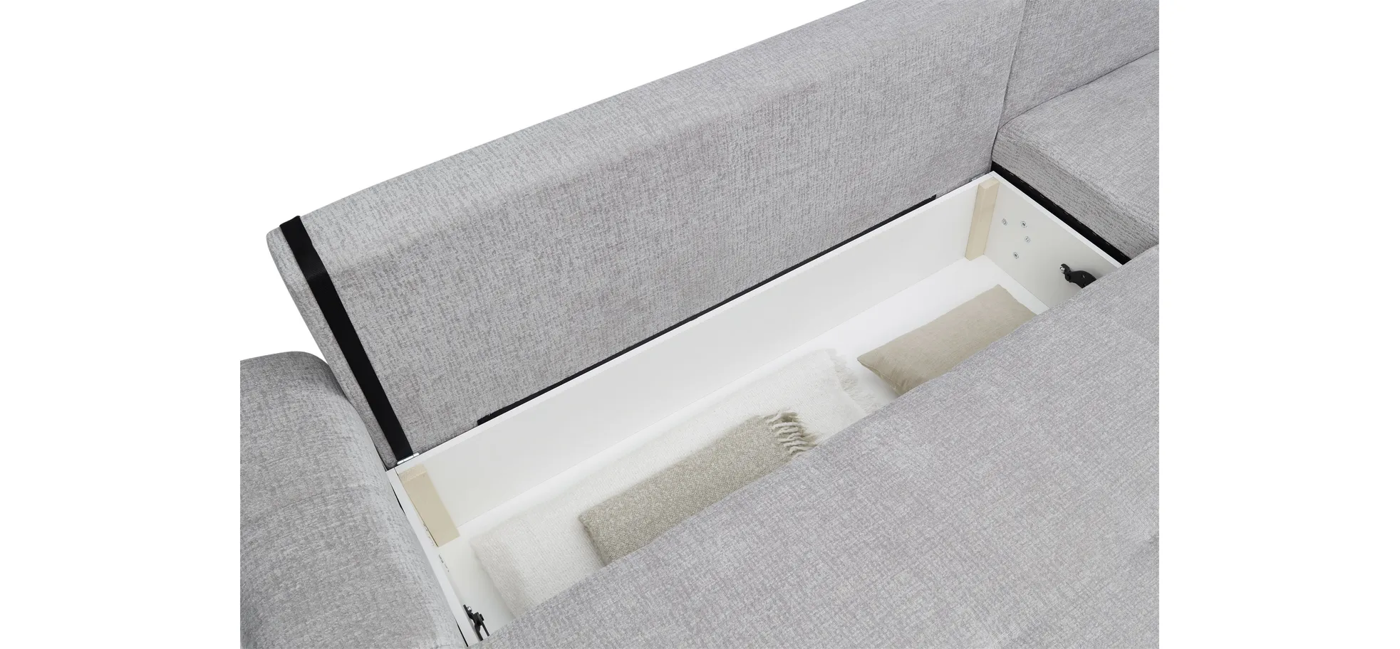 Ecksofa, silver - Eyvette