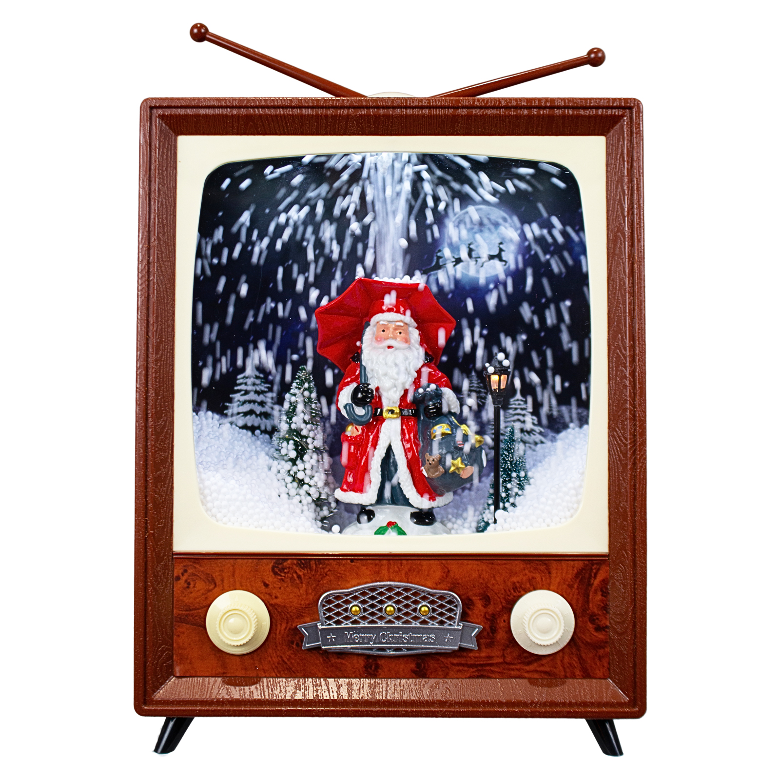 LED Schneiender Fernseher mit Animation - ca. 30x23x11cm, Indoor