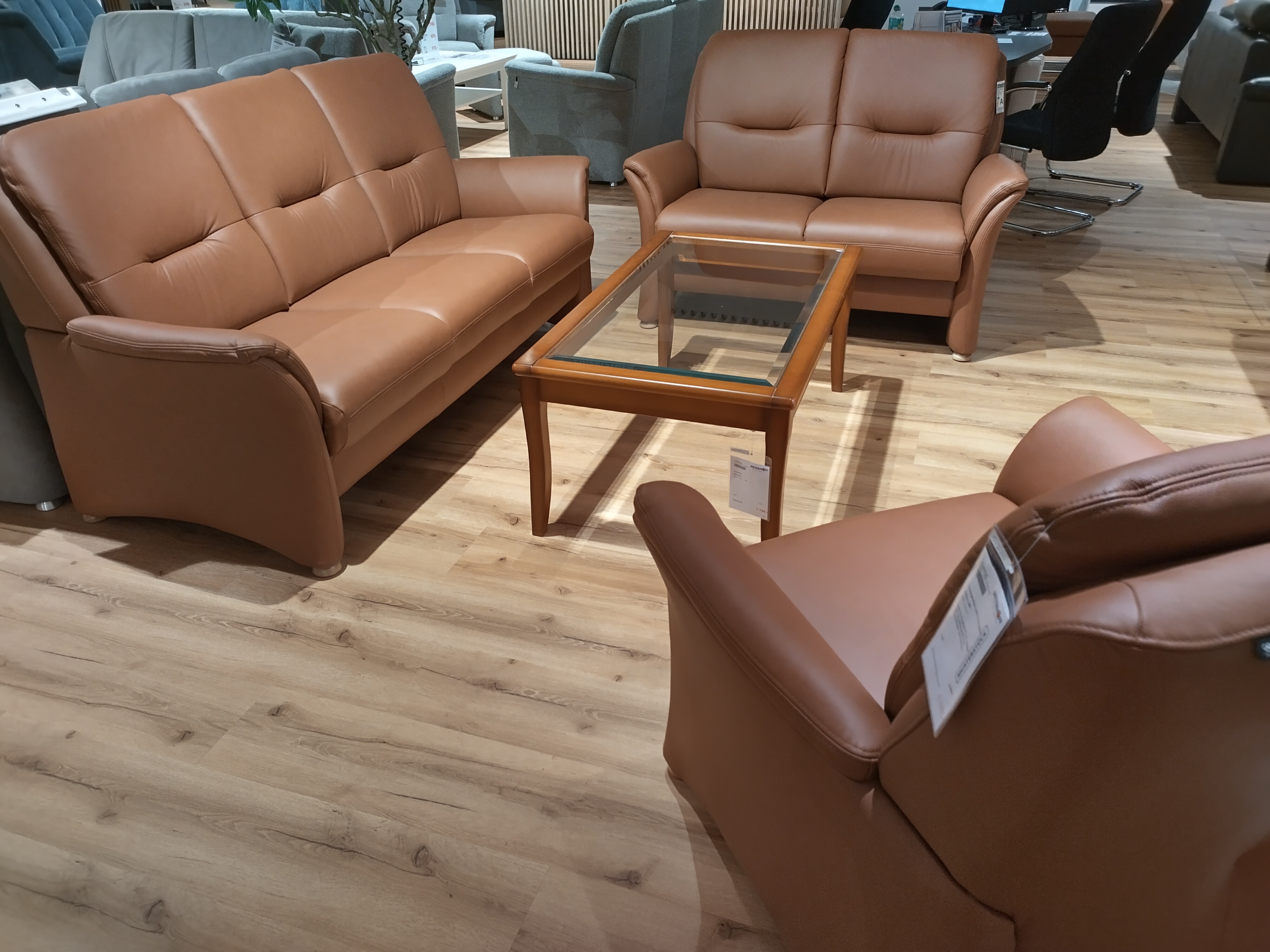 Polstergarnitur, Leder Vivre parkett - MyStyle 2000