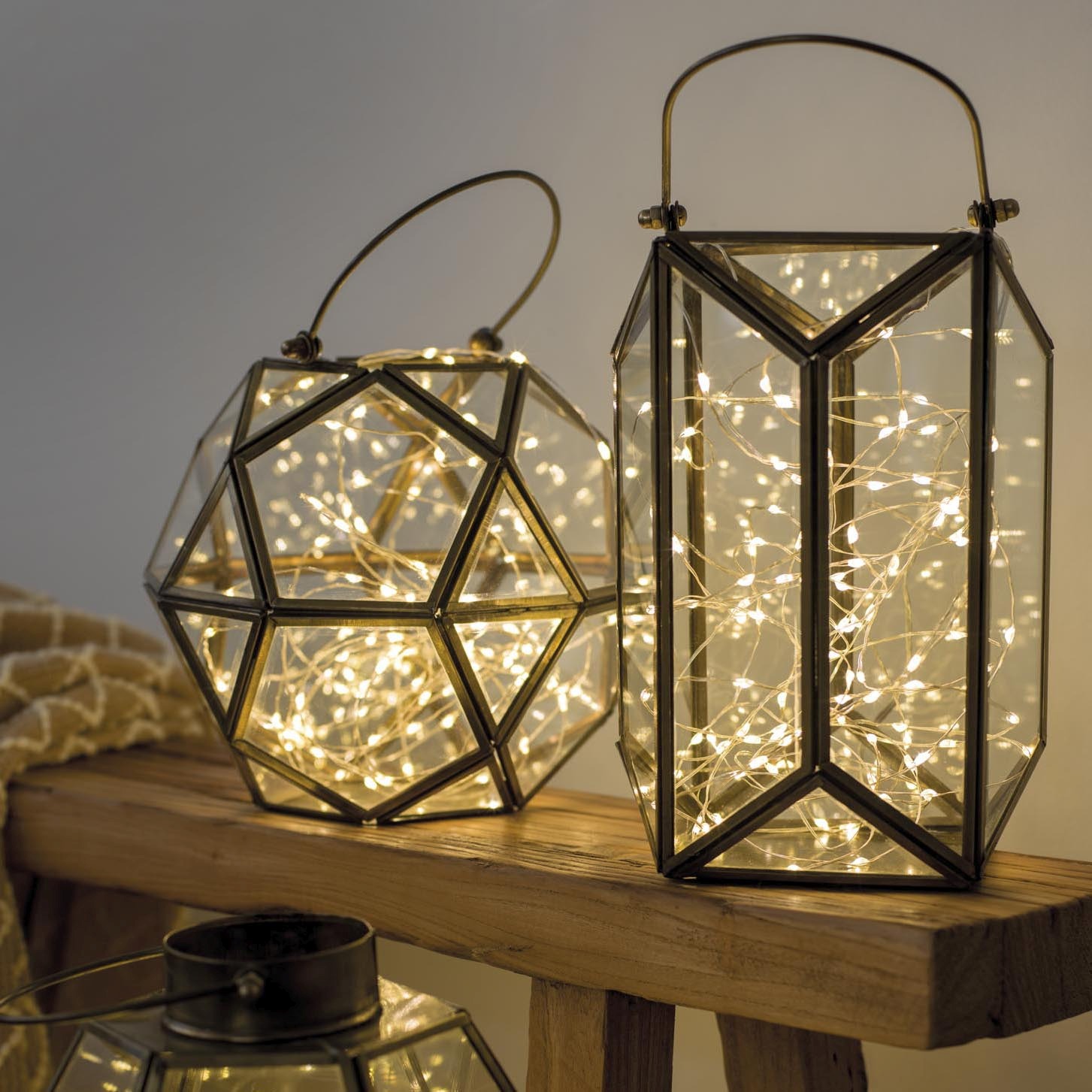 Micro-LED-Strangbeleuchtung - silber, 295cm-60L
