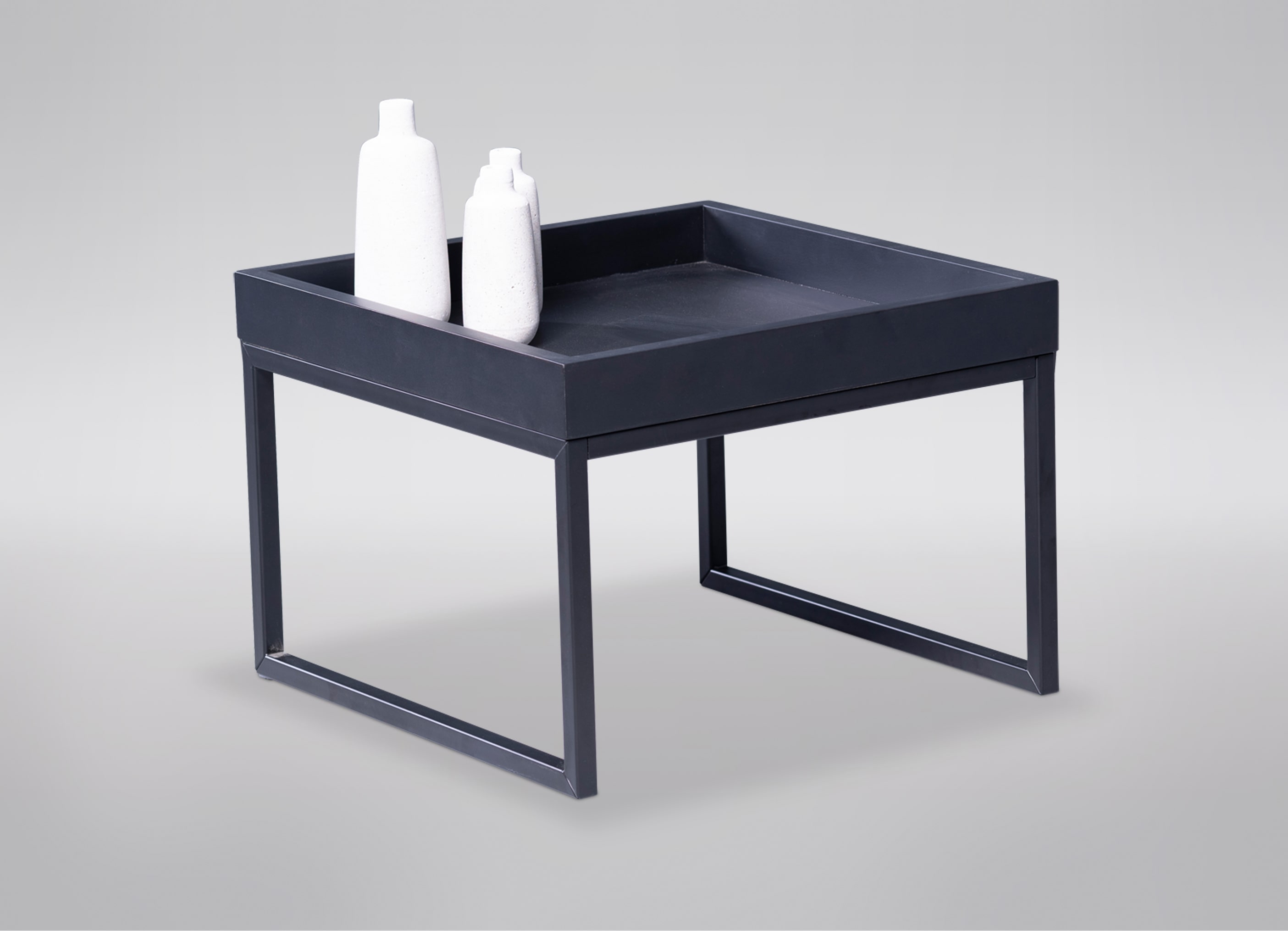 Couchtisch, Kernbuche massiv schwarz - Mirja