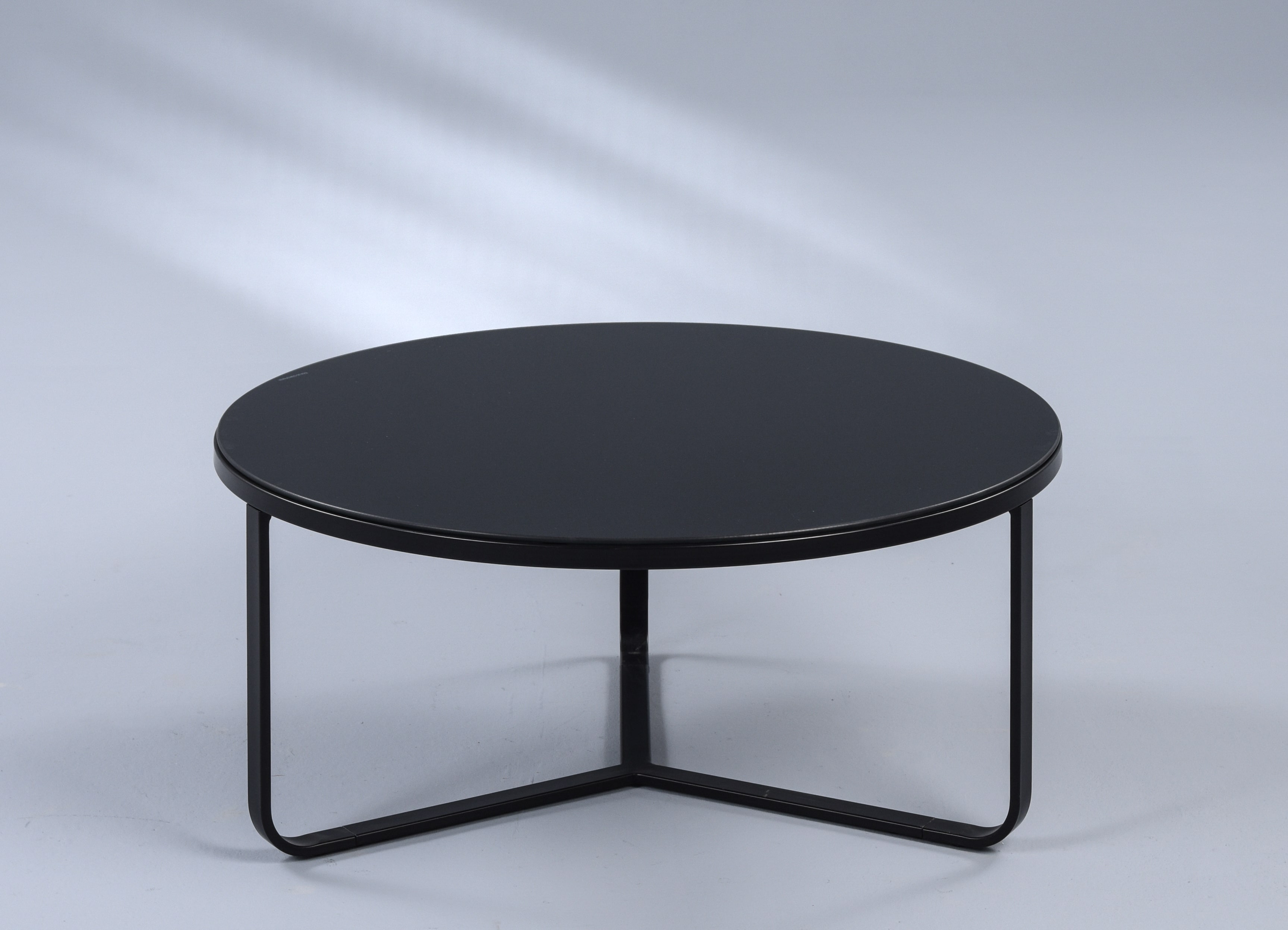 Couchtisch, Glas schwarz lackiert, Ø 80cm - Marika