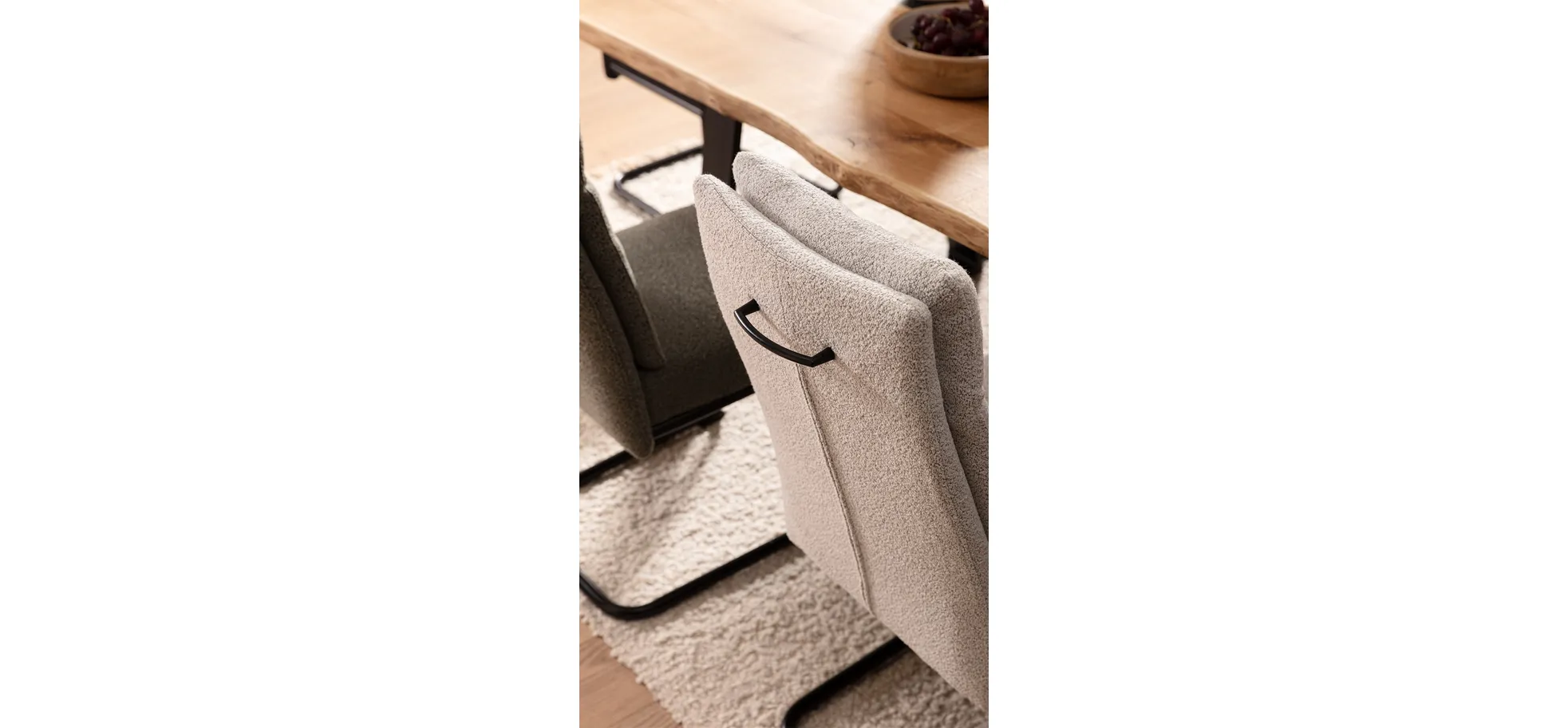 Freischwinger Ravina - Stoff, Creme