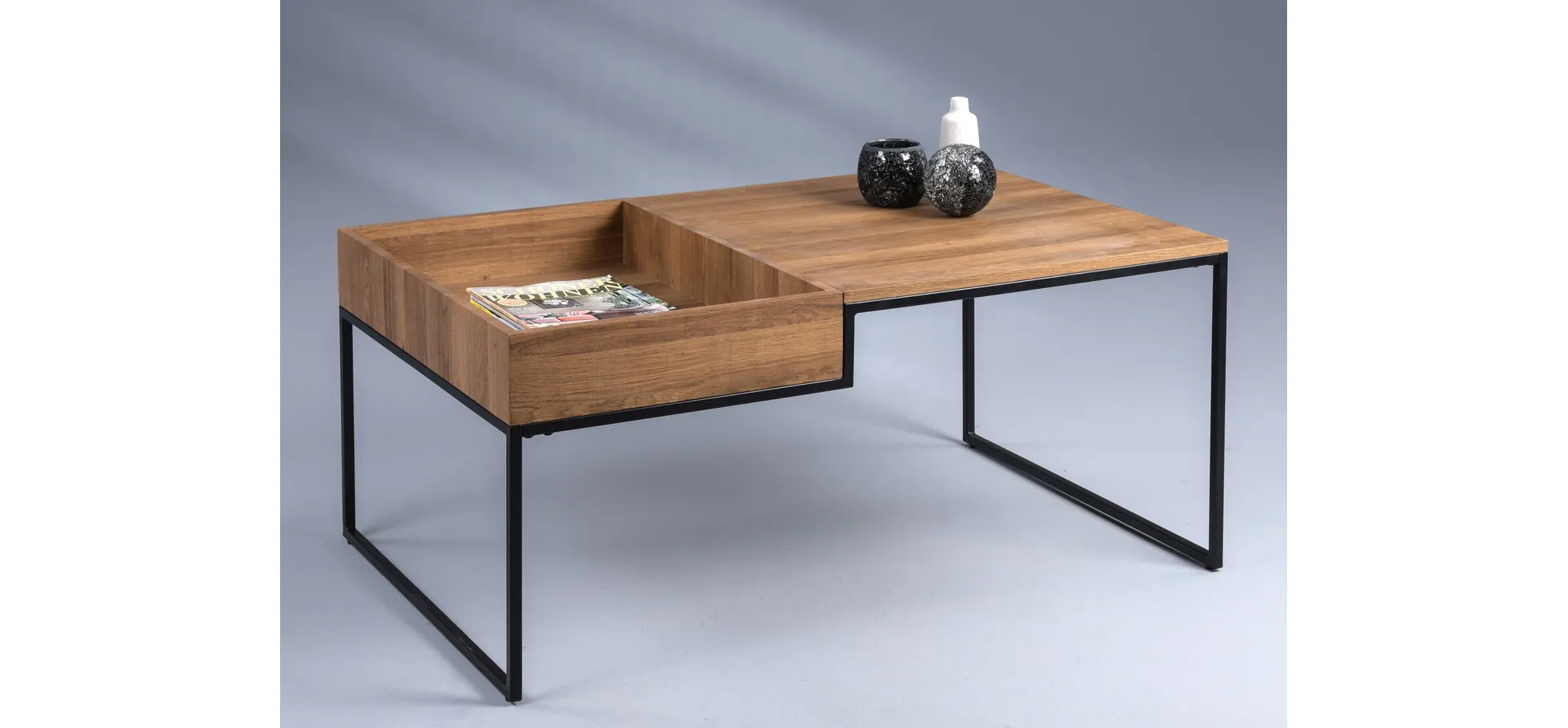 Couchtisch, MDF Dekor Eiche, 101cm breit - Marcy