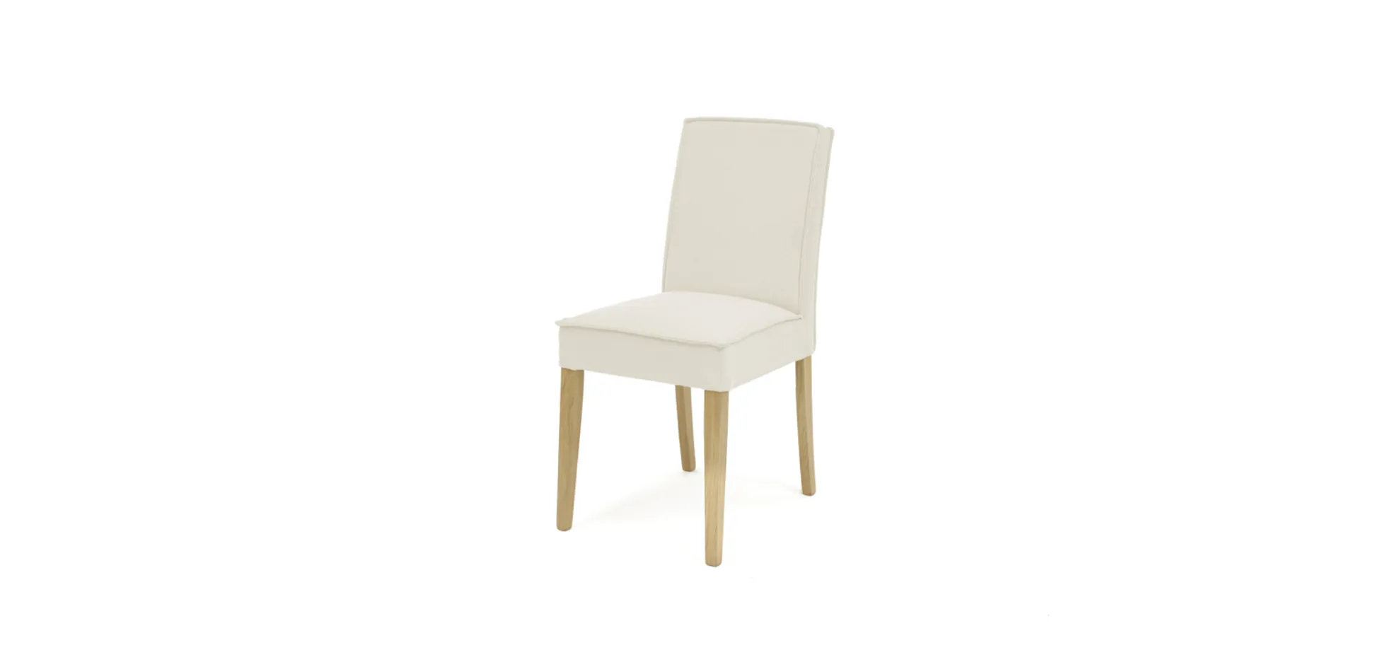 Stuhl  SITTING TOGETHER_L- Stoff, Creme, Eiche Natur