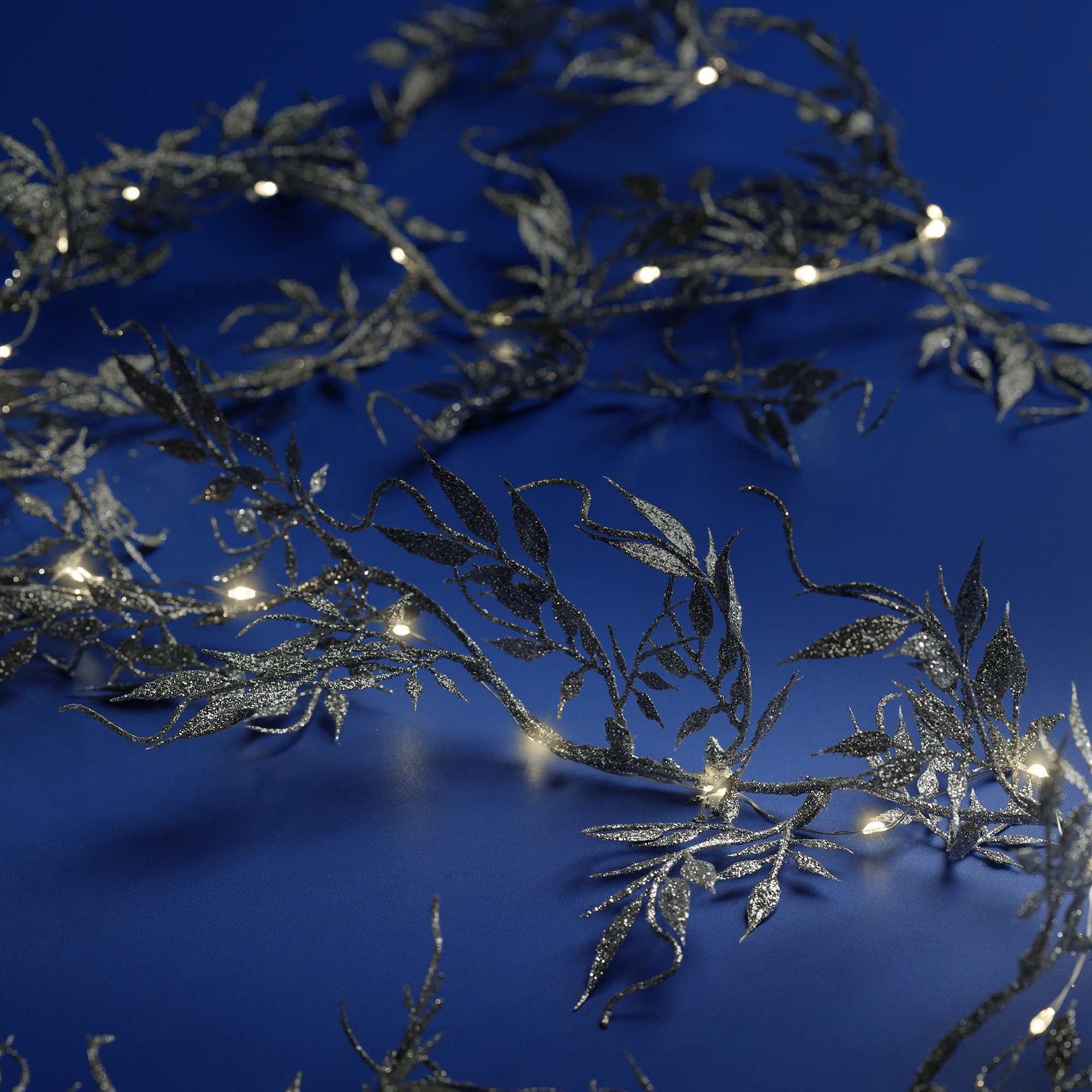 LED Deco Strang - silber/warmes weiss, PVC, 150cm-30L