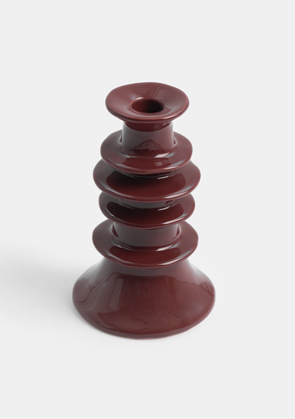 Kerzenhalter Dyon Höhe 17 cm bordeaux - Coco Maison
