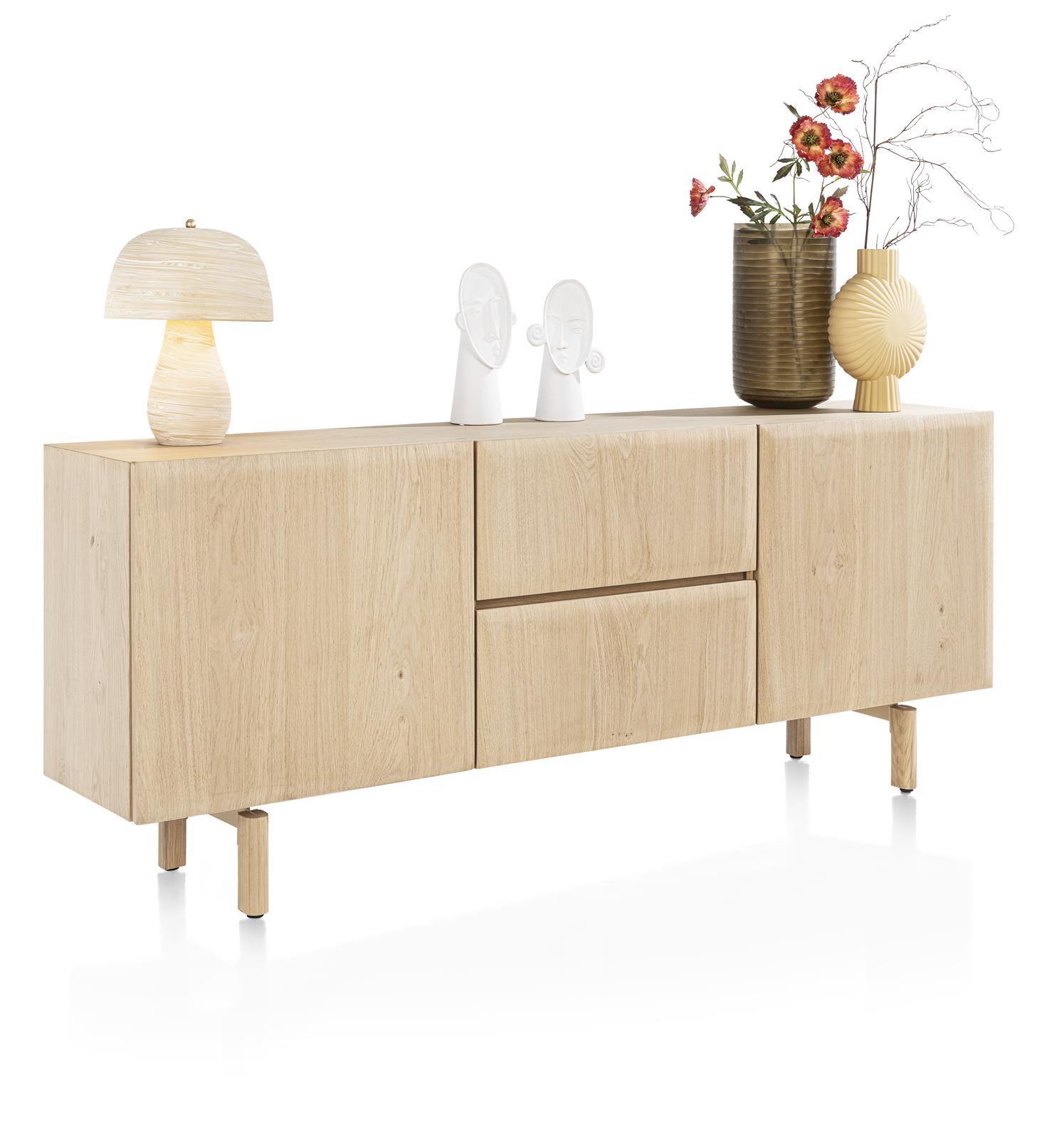 Sideboard, Eichenfurnier Natur - Azulo