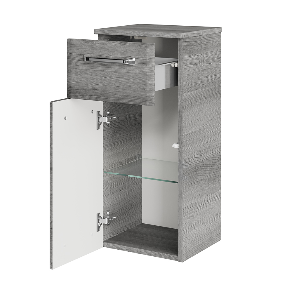 Unterschrank, graphit, 1 Tür, 1 Schub - QUICKSET - 328