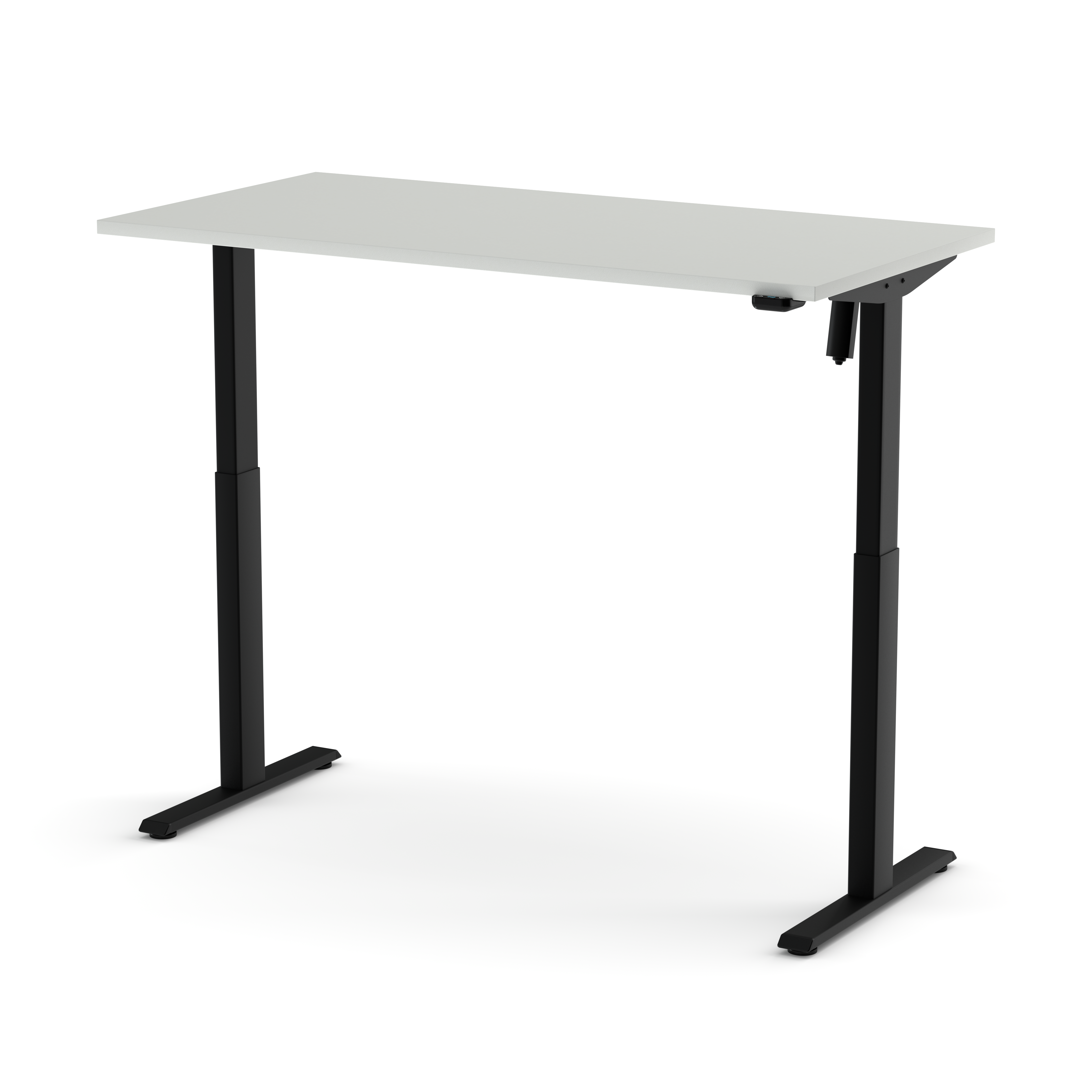 Schreibtisch, Farbe Platinum, Gestell Jet Black - MyStyle 7002
