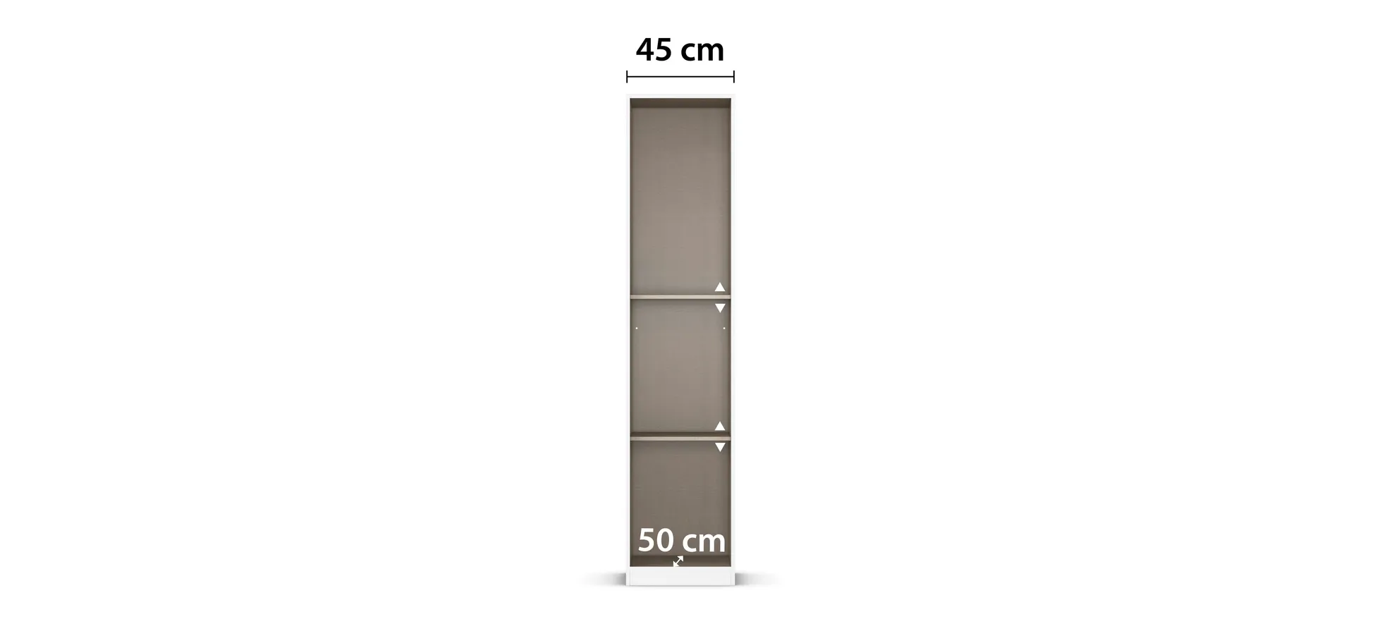 Wäscheschrank RHONDA- B ca. 47 cm, Weiß