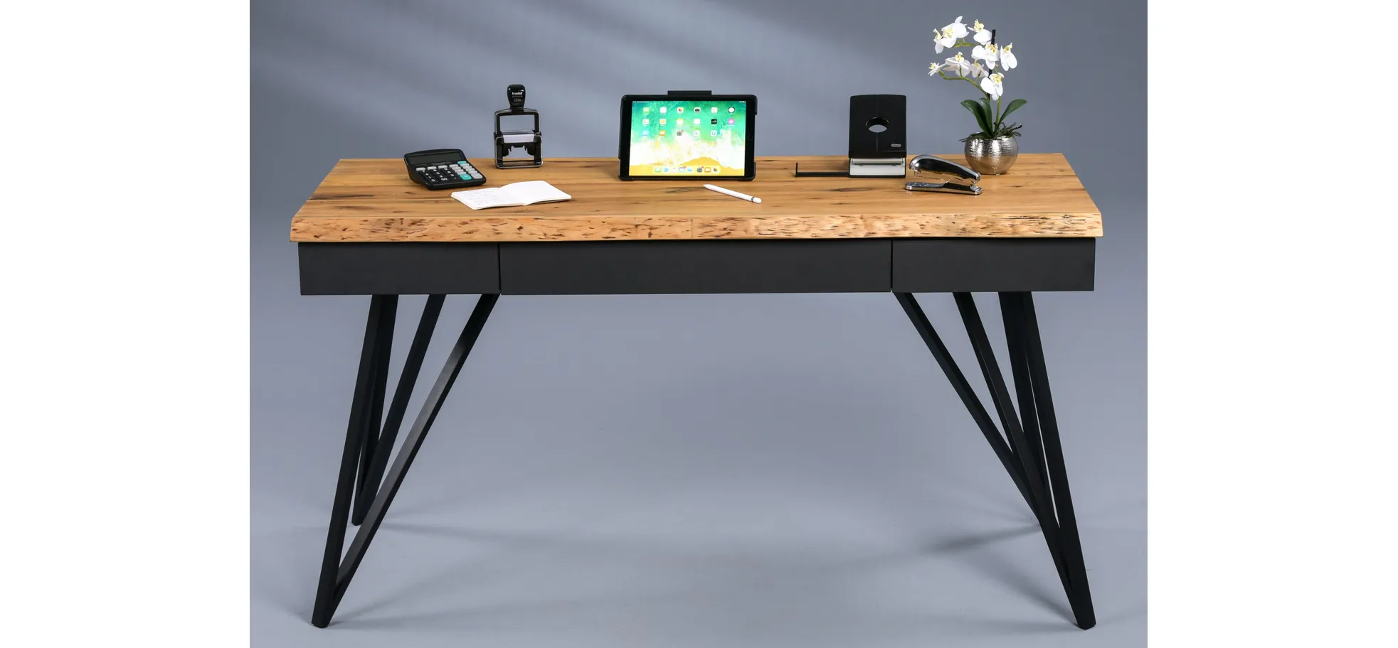 Schreibtisch, Wildeiche, 140 cm breit - Meira/Madline