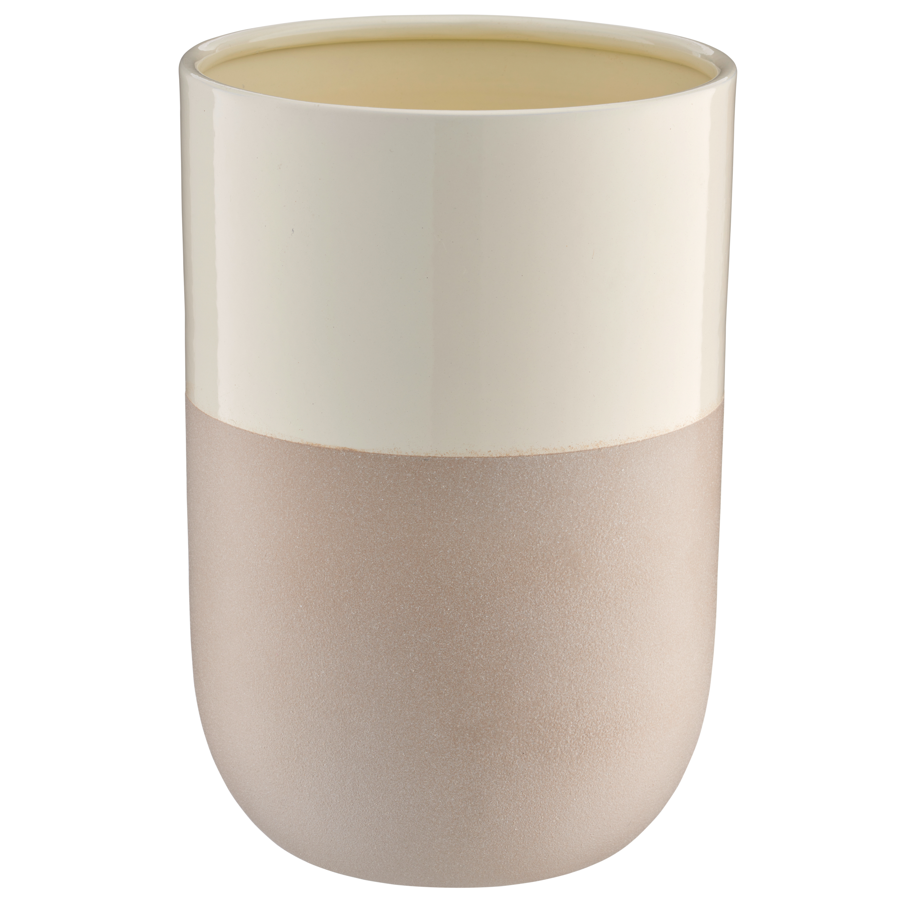 Übertopf Look Like Stoneware - metall, weizen, 13x19cm