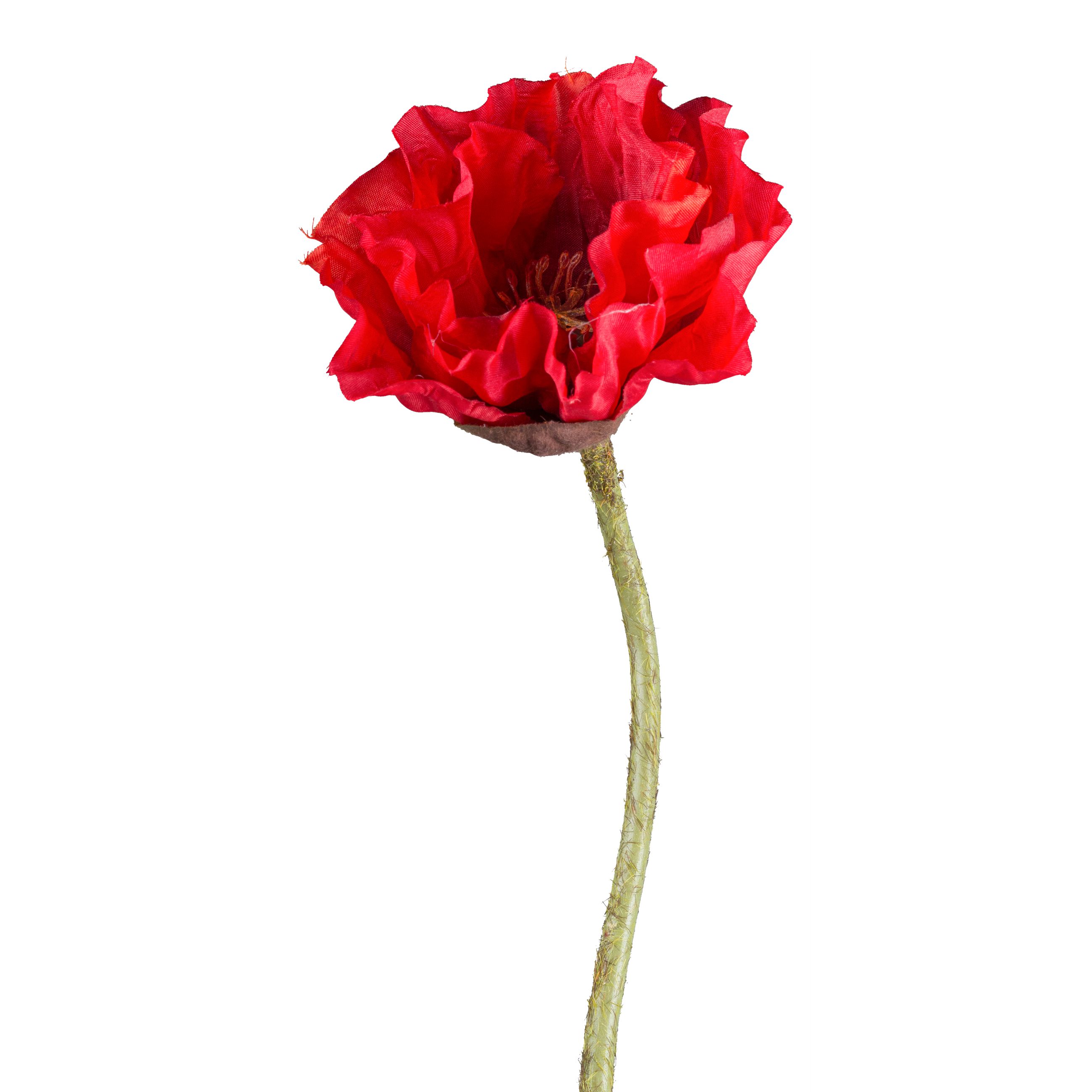 Kunstblume - Mohn, 52 cm, rot