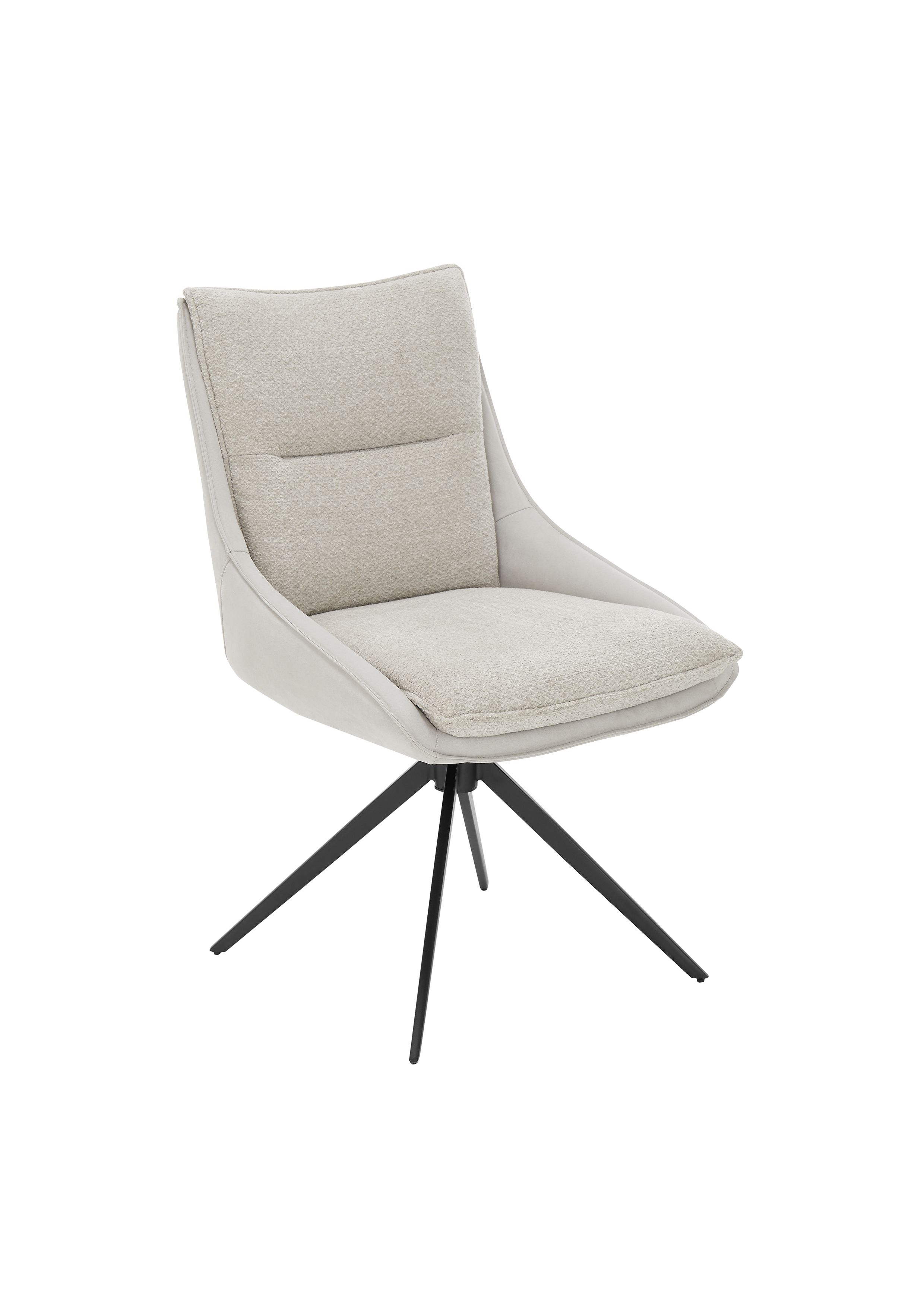 Stuhl, Bezug silber/Retrobliss, drehbar - Mandy