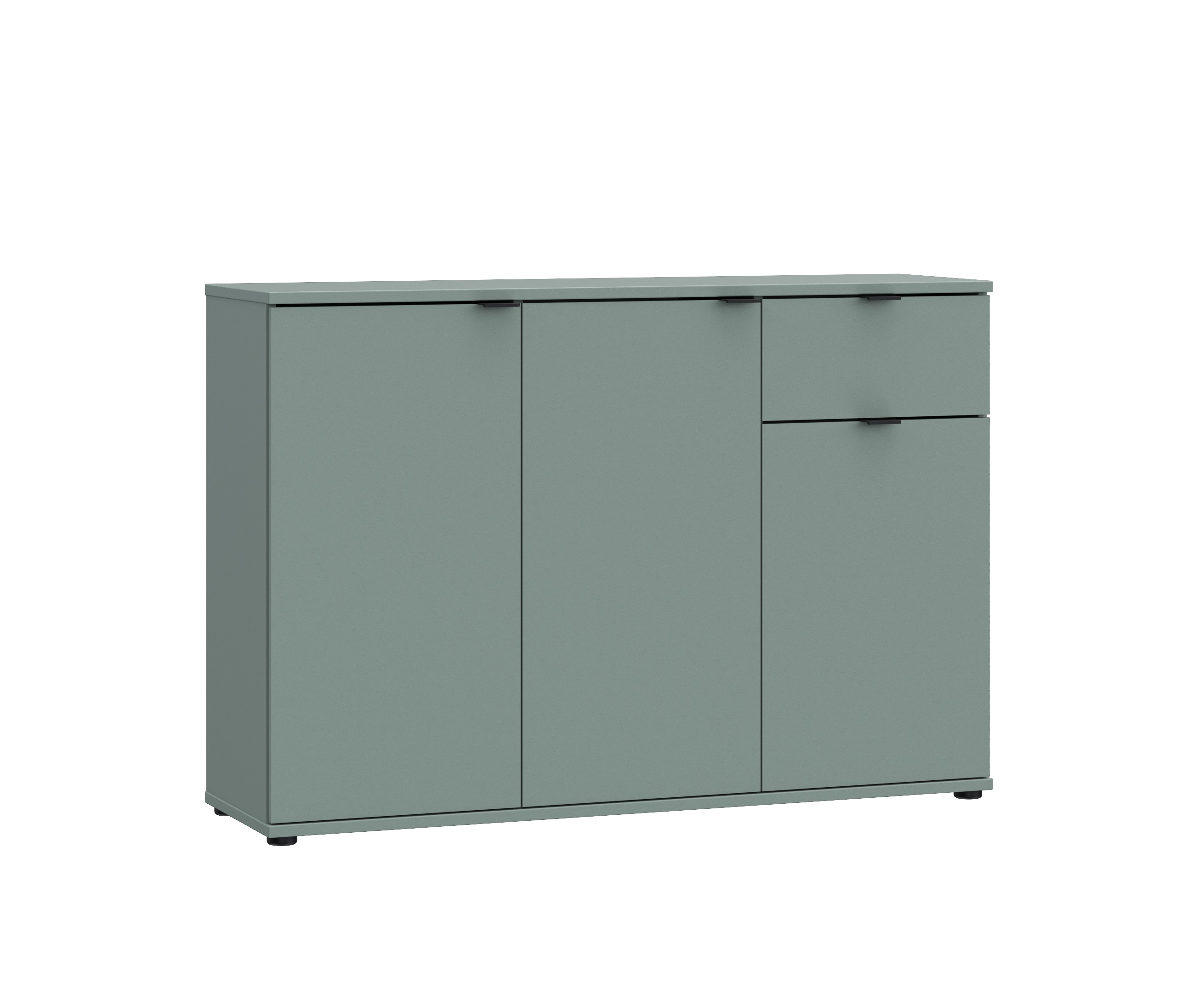 Kommode, Salbei, 3 Türen, 1 Schub - Finella