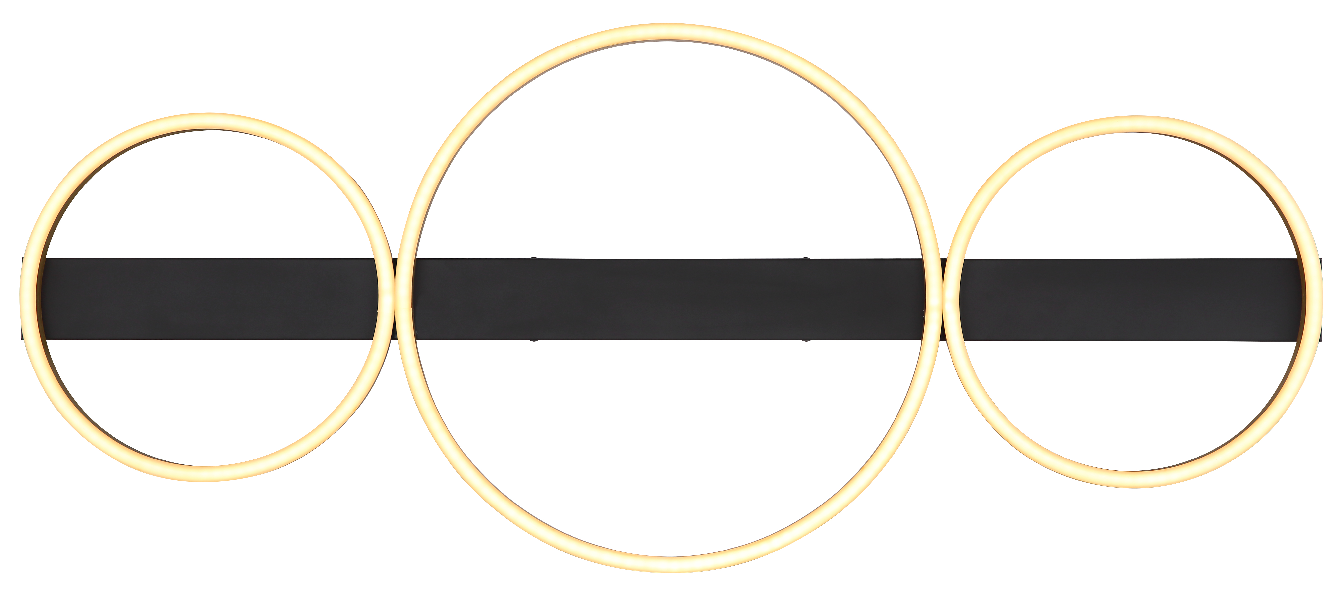 Deckenleuchte LUFFY - LED, Schwarz Matt/Messing Matt, 93x39,4x5,3cm