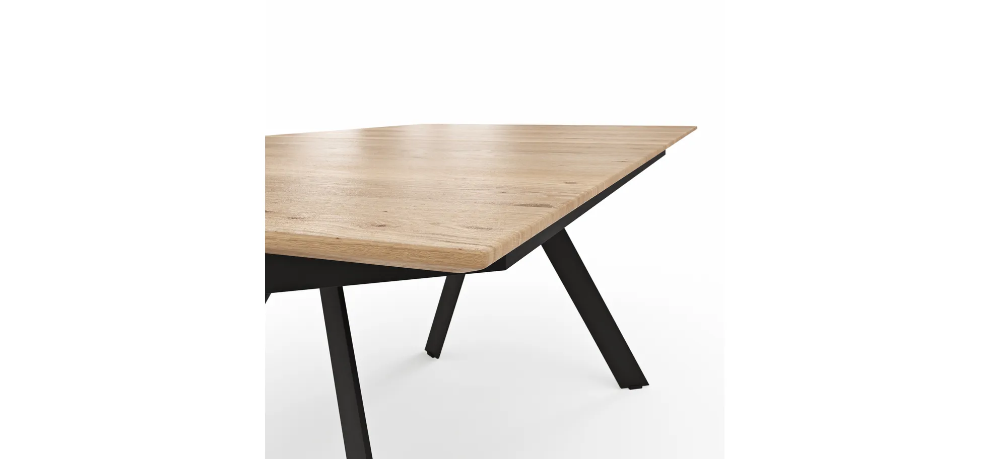 Esstisch Dinner - ausziehbar, LB ca. 200x100 cm, Eiche massiv
