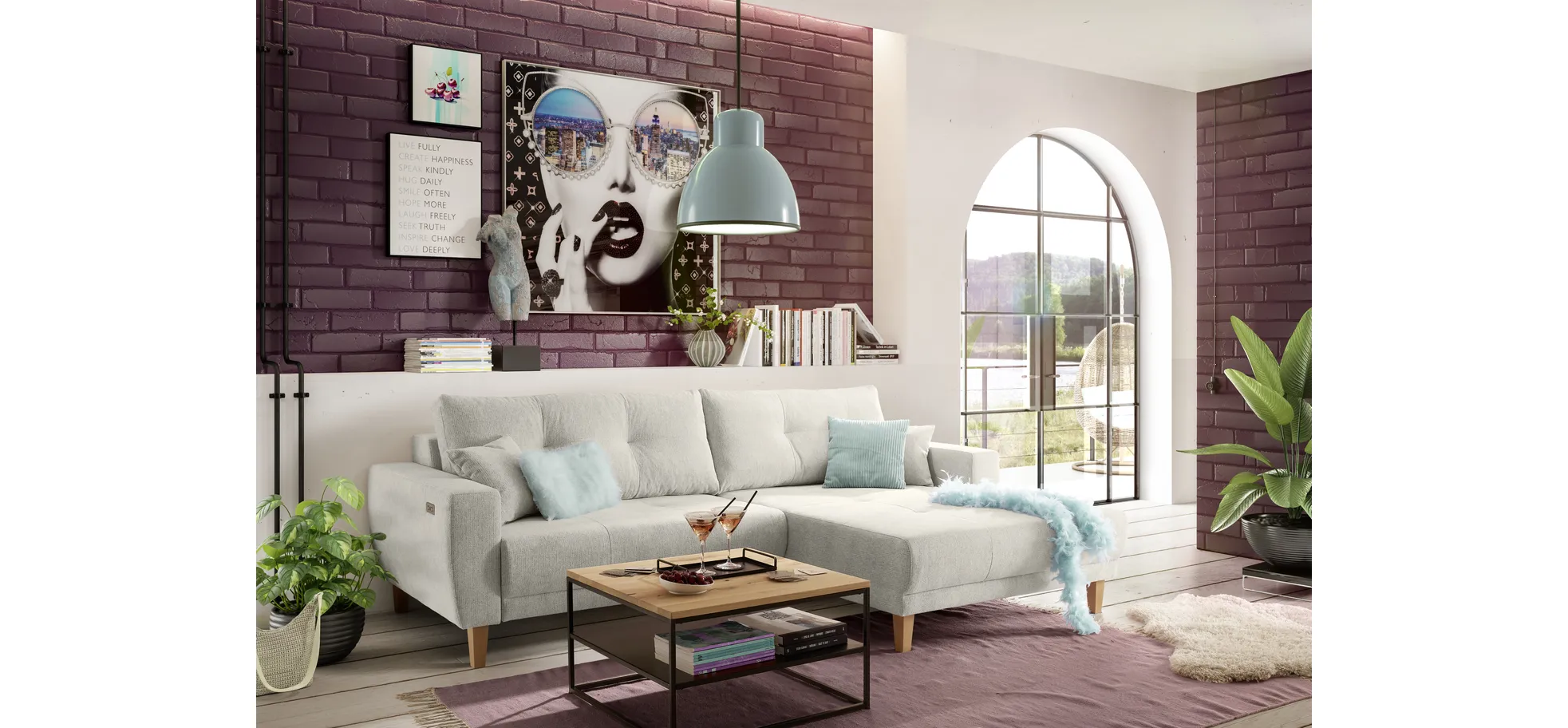Couchtisch, Eisengestell, 70 x 70 cm - Couchtische Couchtisch, Eisengestell, 70 x 70 cm - Couchtische