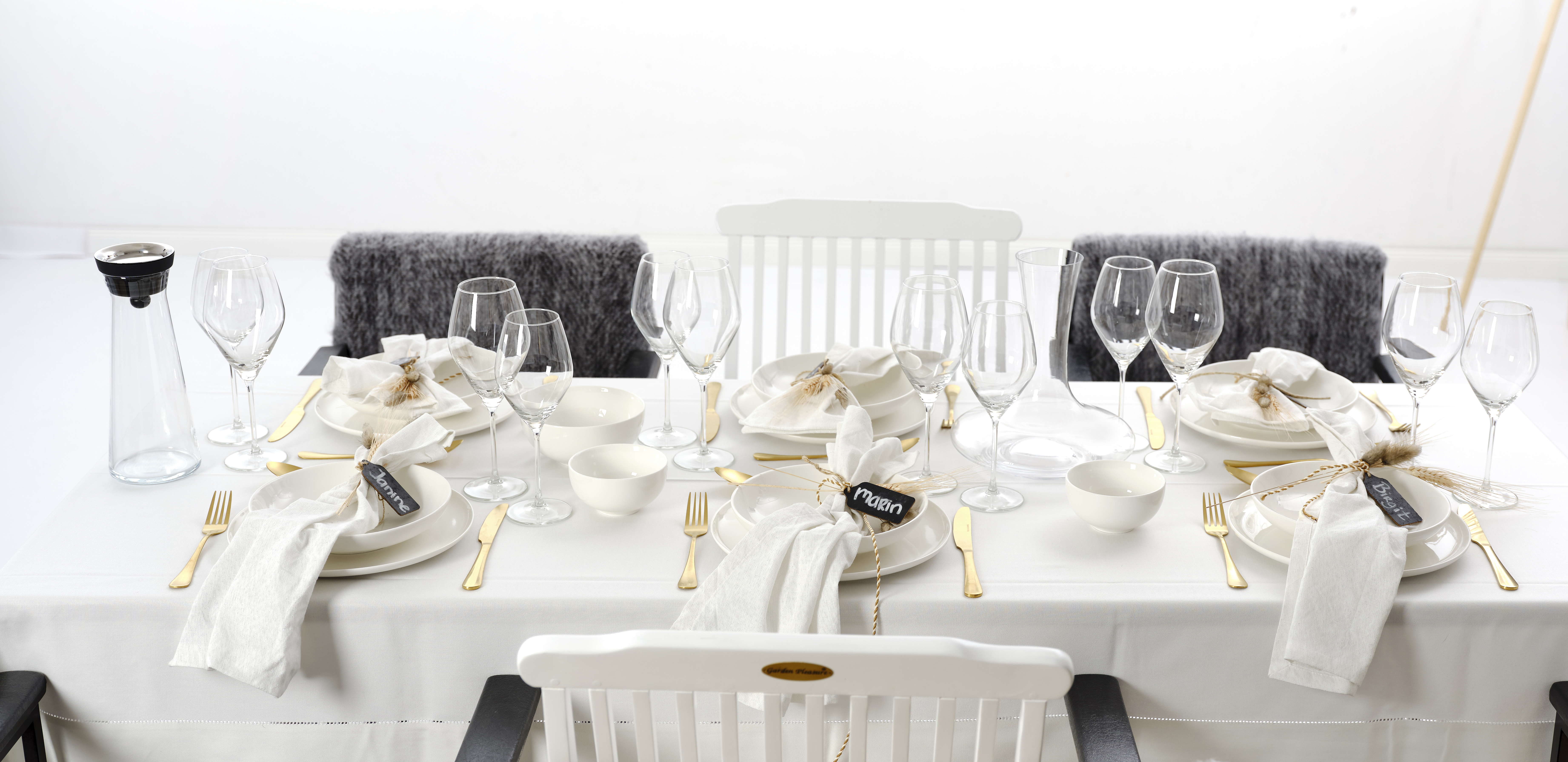 Tafelservice Skagen Weiss 12tlg. - Porzellan, spülmaschinenfest, rund, weiß